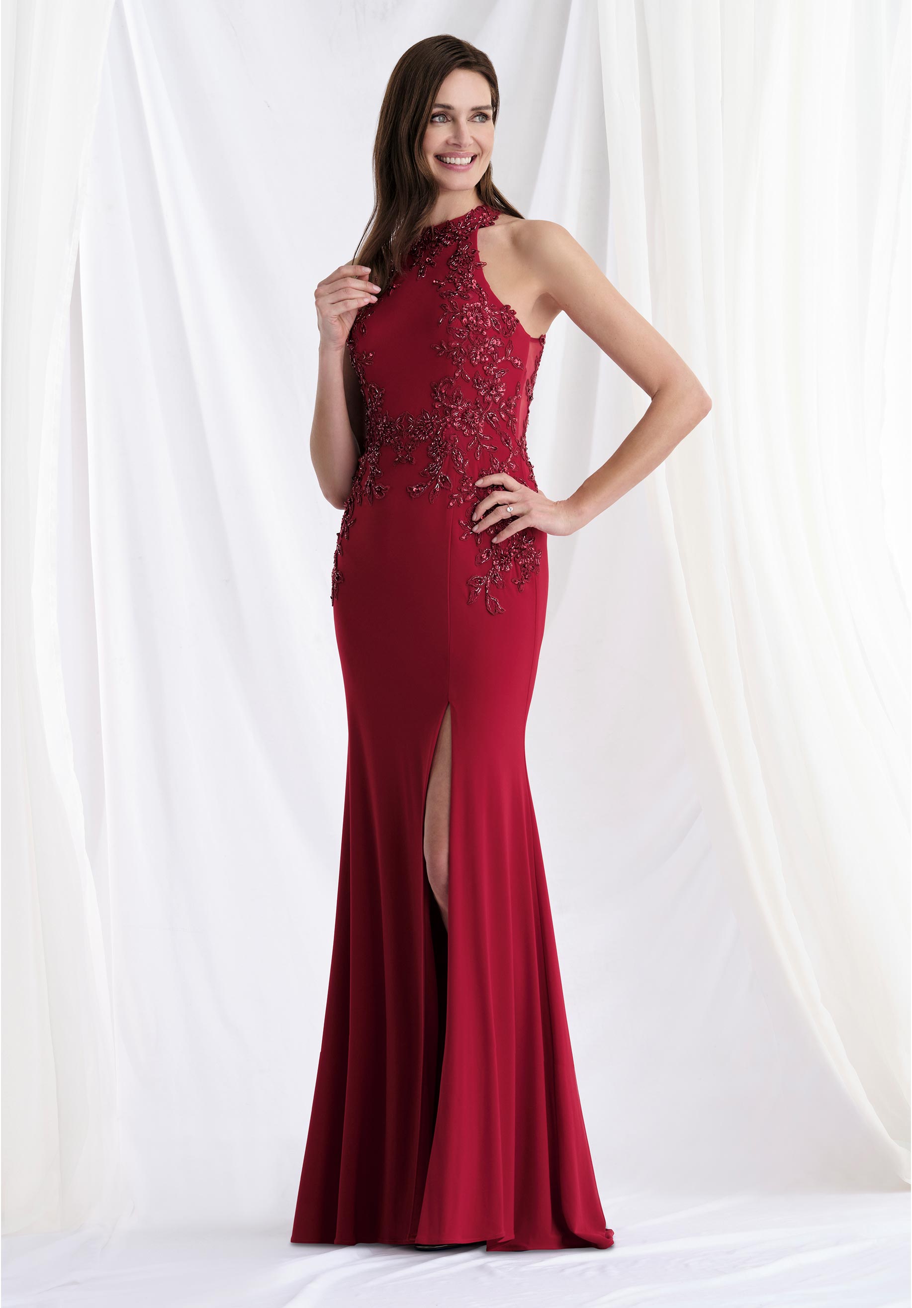 morilee-abendkleid-fit-and-flare-neckholder-jersey-mit-illusionsr-cken image 3
