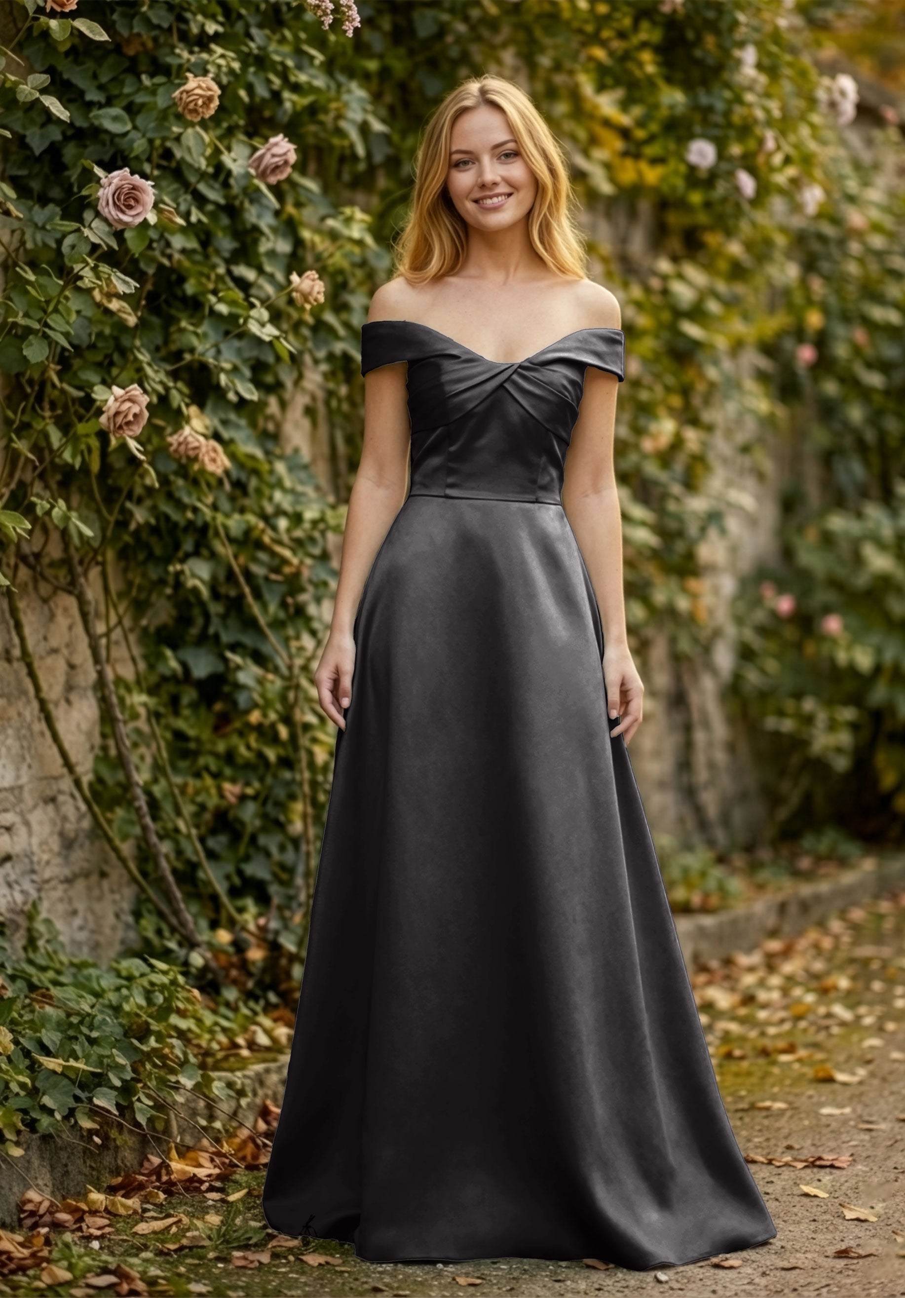 morilee-twist-neck-off-the-shoulder-satin-brautjungfernkleid-salbei image 6