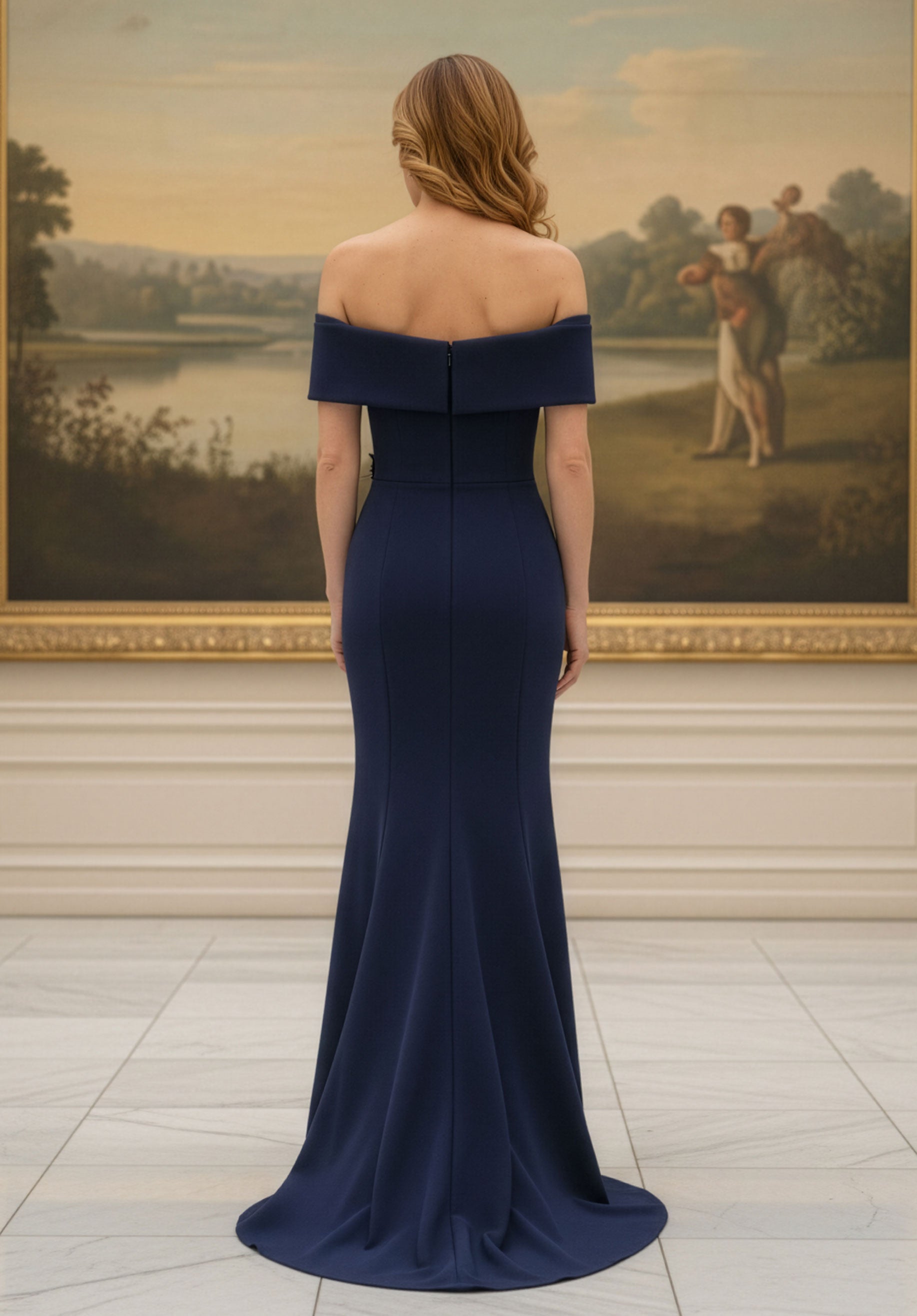 morilee-abendkleid-stretch-crepe-off-shoulder-fit-flare-mit-schlitz image 3