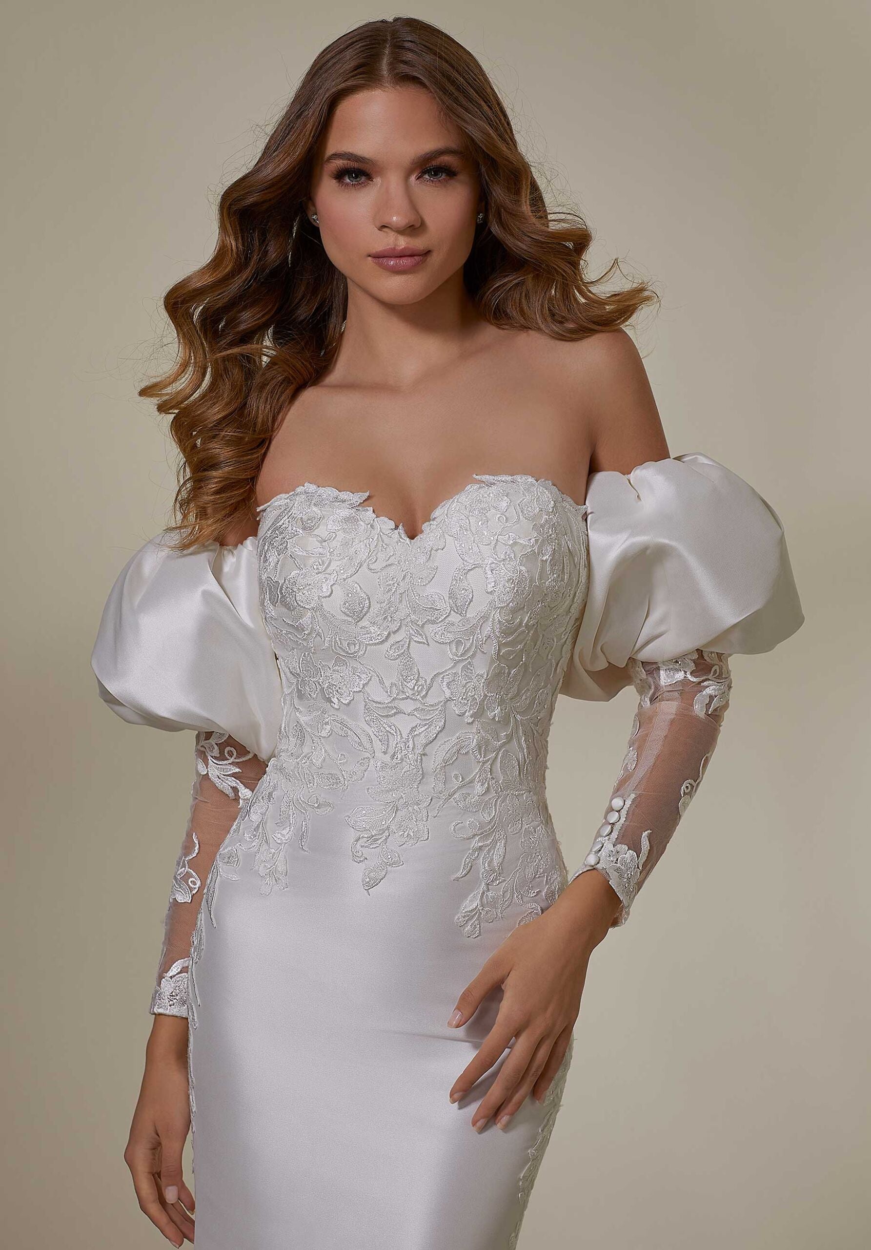 morilee-larissa-brautkleid-mit-satin-netz-und-puff-langarm image 1
