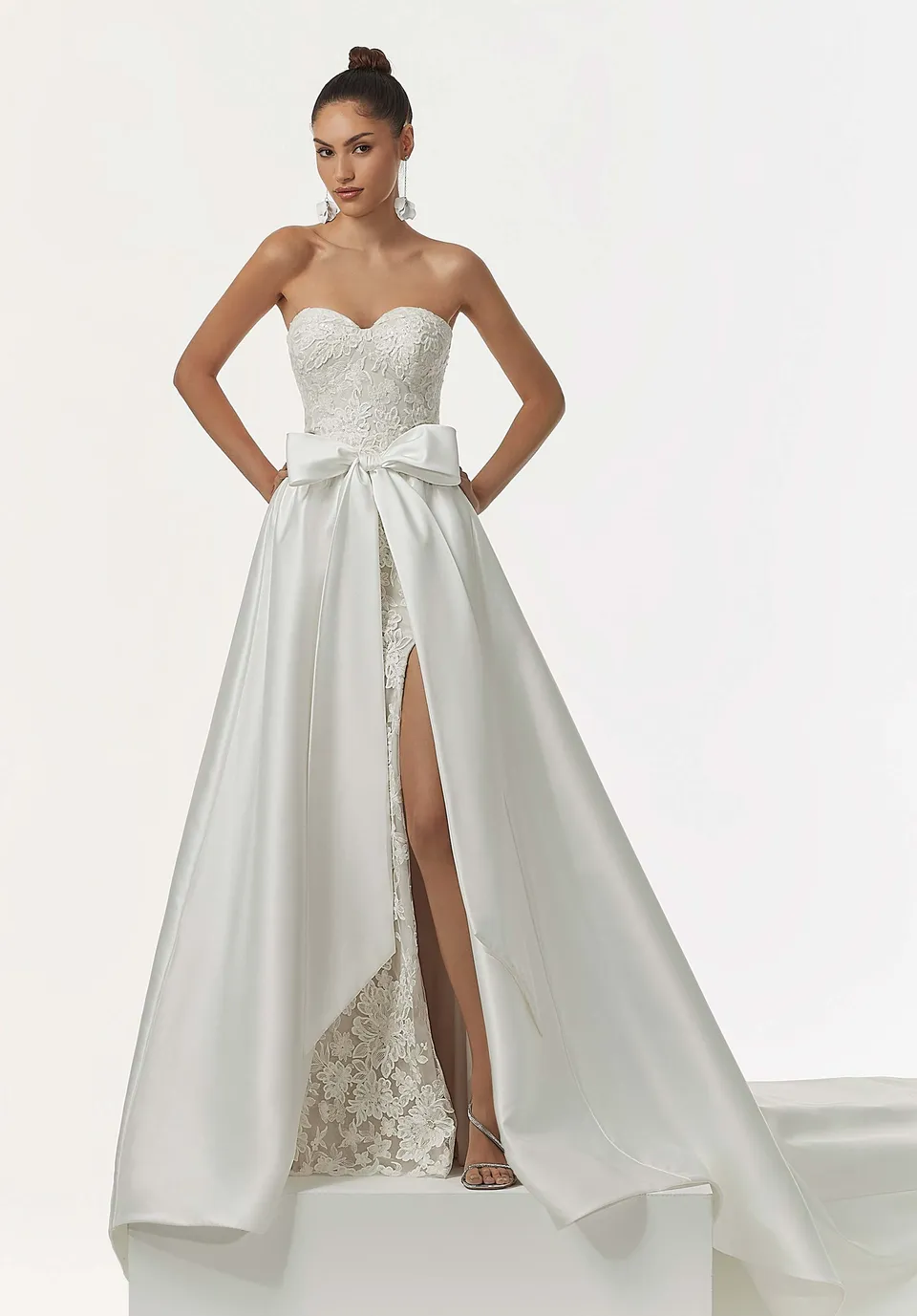 morilee-satin-tie-front-bersch-rze-overskirt image 1