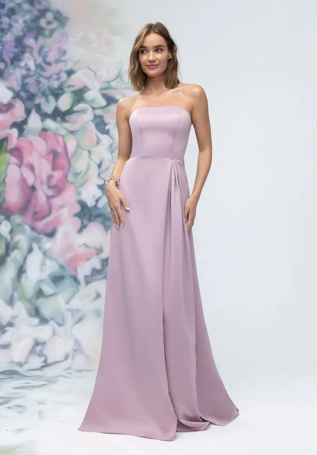 morilee-brautjungfernkleid-satin-tr-gerlos-mit-watteau-r-cken image 1