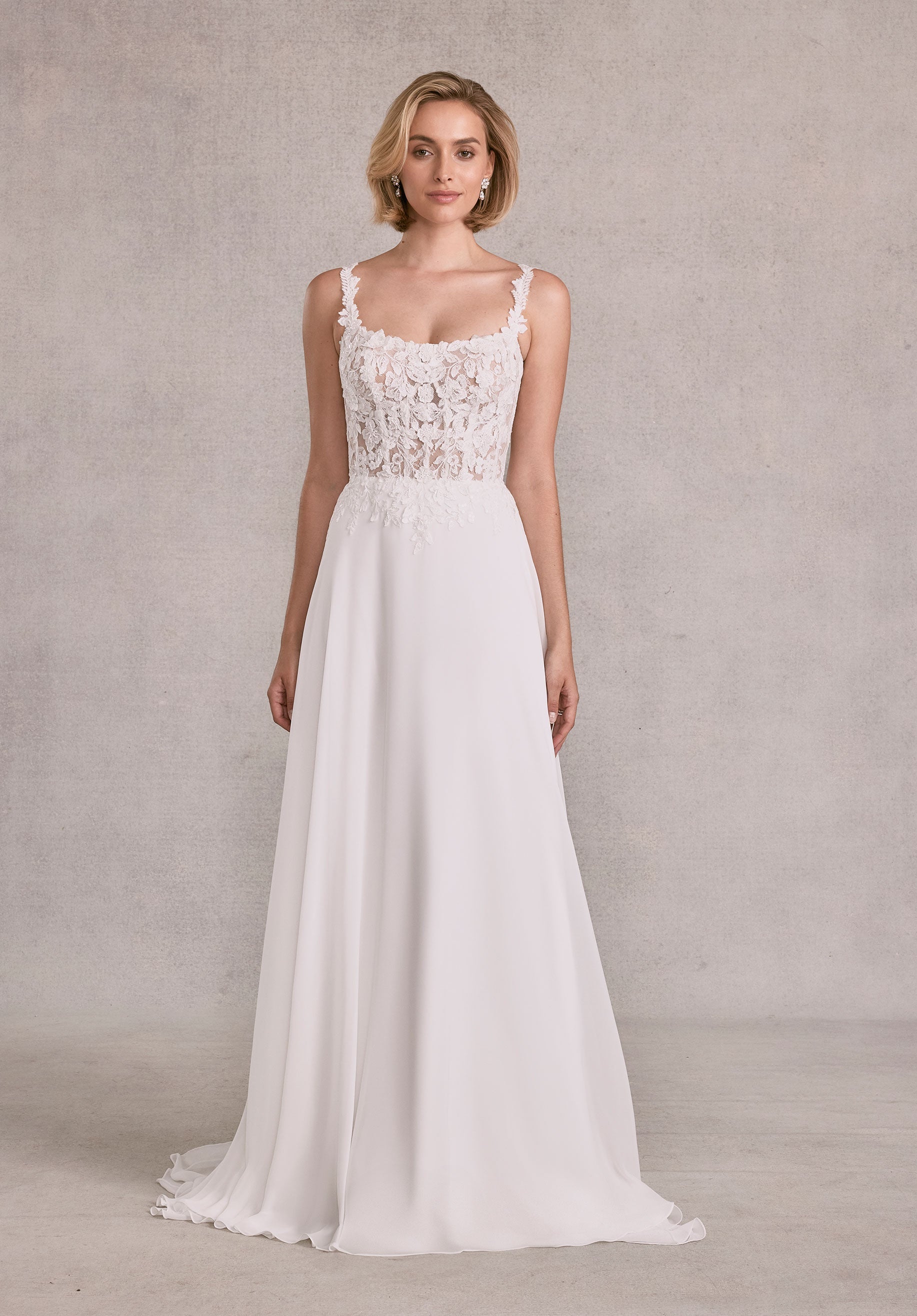 morilee-senna-brautkleid-a-linie-aus-wildflower-kollektion-florale-spitze-chiffo image 1