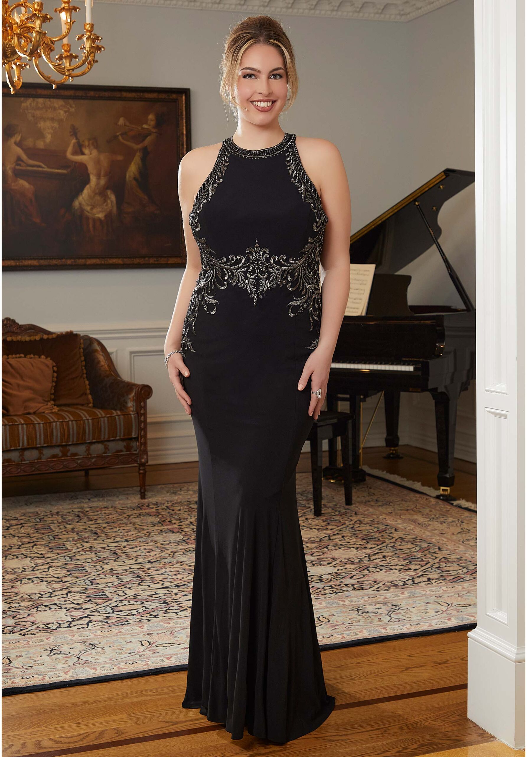 morilee-jersey-abendkleid-figurbetont-mit-kristall-stickerei-und-stola image 3