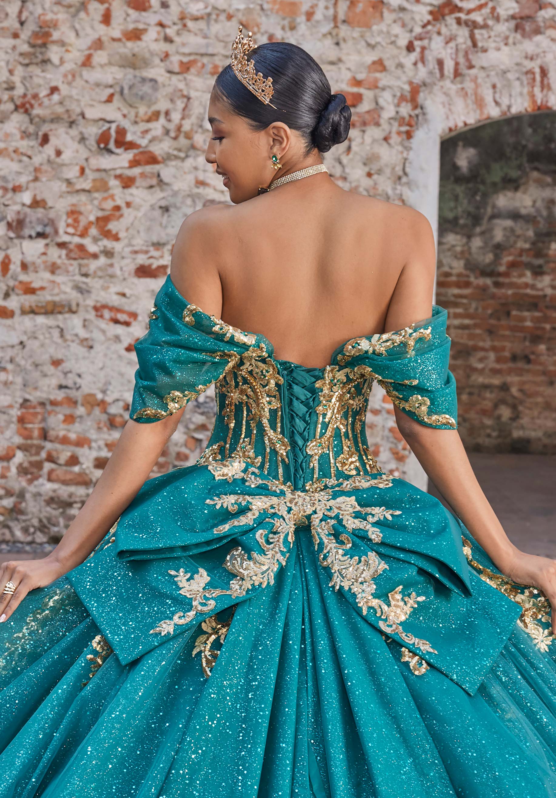 morilee-ariana-quincea-era-kleid-tr-gerloses-ballkleid-mit-glitzer-t-ll image 6