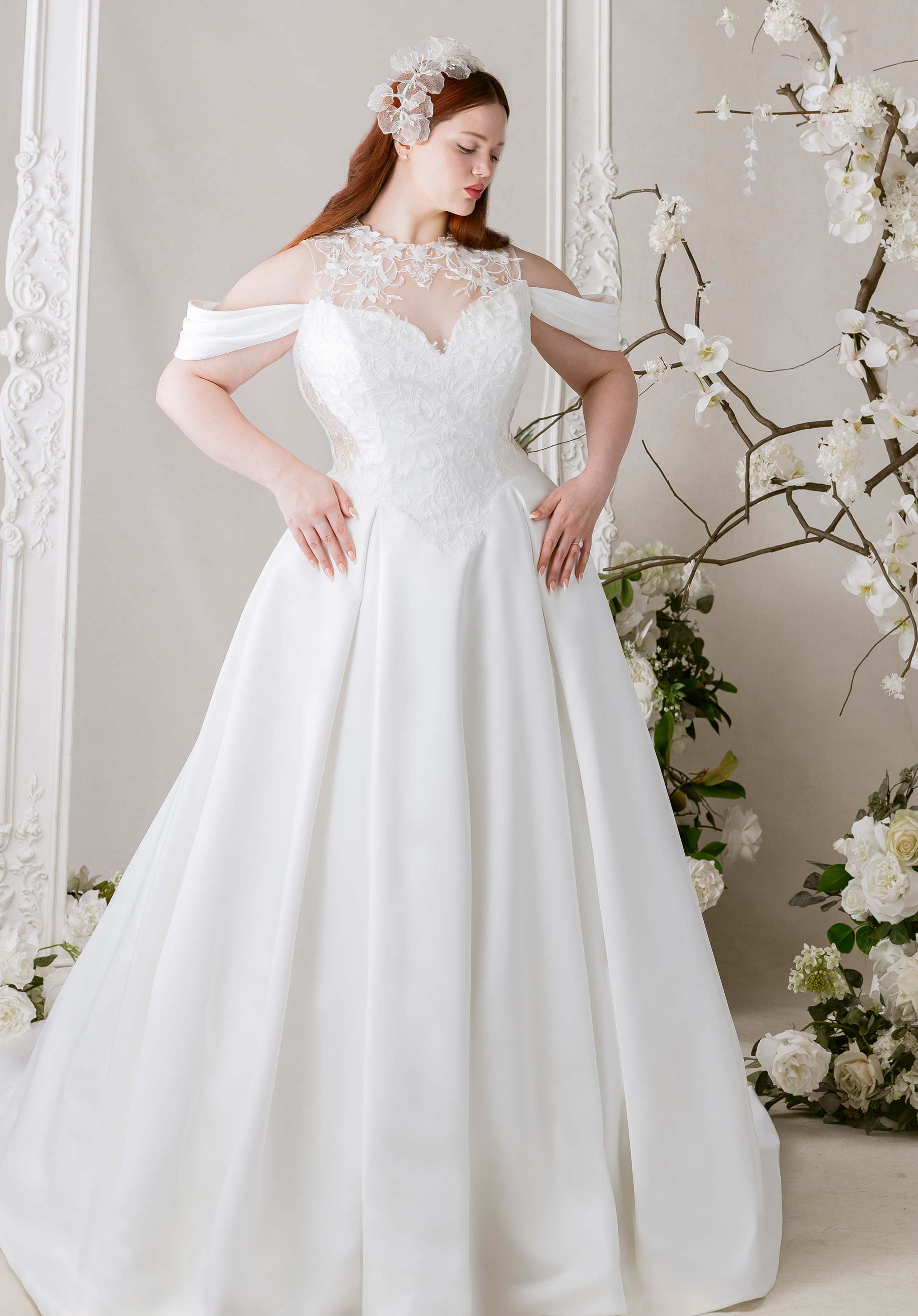 morilee-wren-brautkleid-mit-abnehmbaren-off-shoulder-rmeln image 1