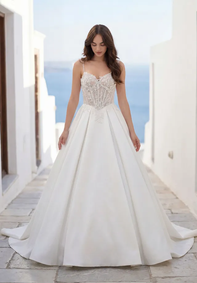 morilee-tahlene-brautkleid-satin-box-pleated-mit-abnehmbaren-rmeln image 1