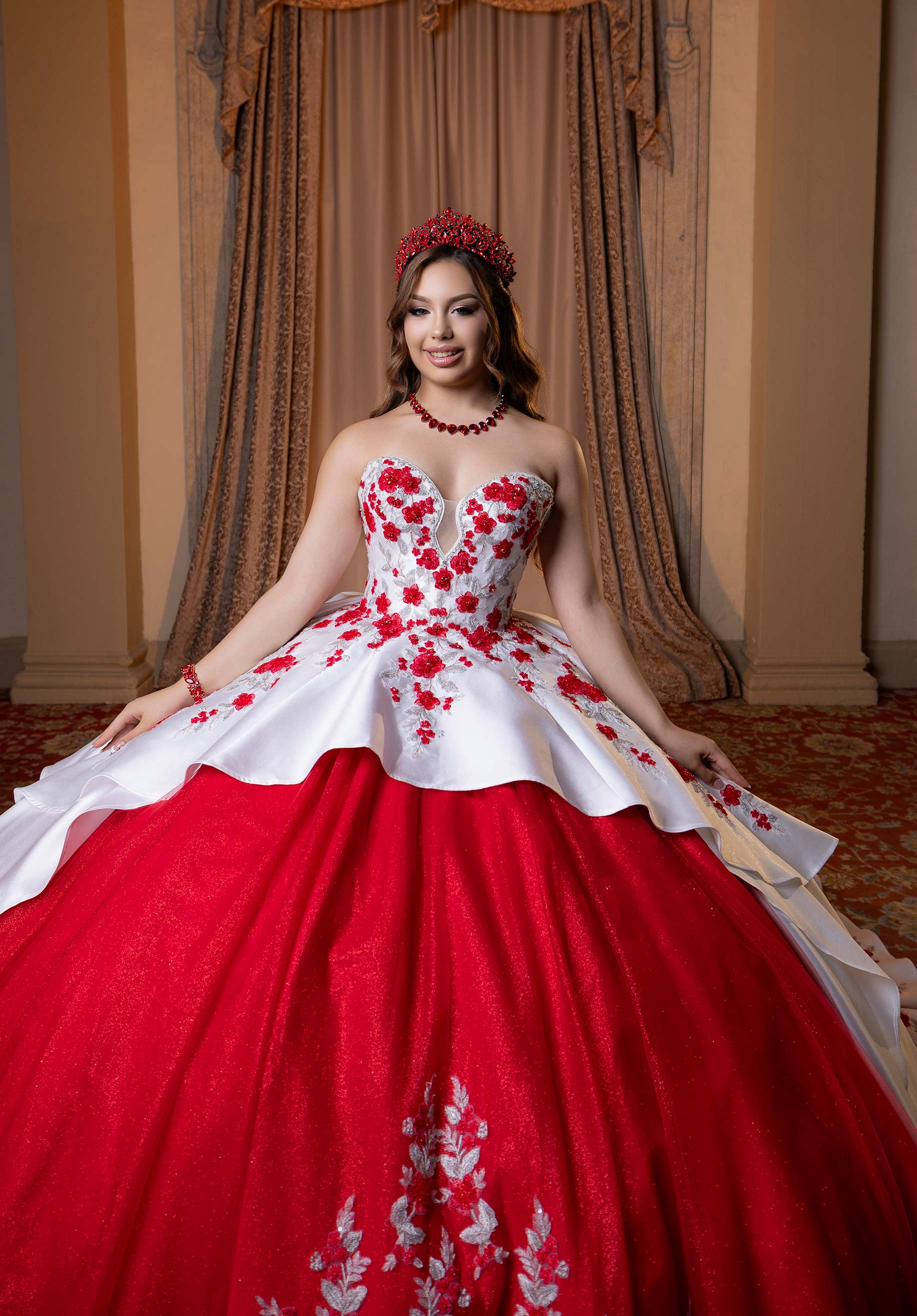 morilee-brandy-quincea-era-kleid-mikado-mit-capelet-und-schleife image 5