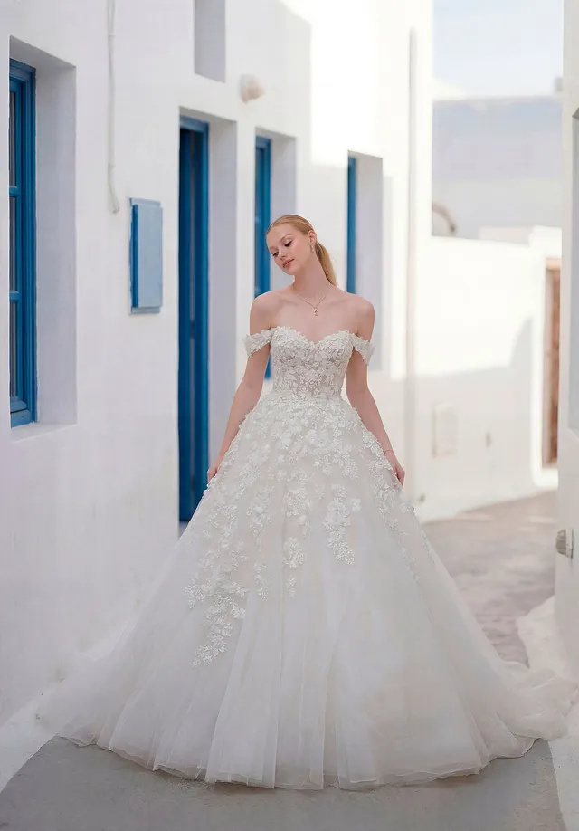 morilee-telah-brautkleid-t-ll-prinzessin-mit-bl-ten-spitze image 1