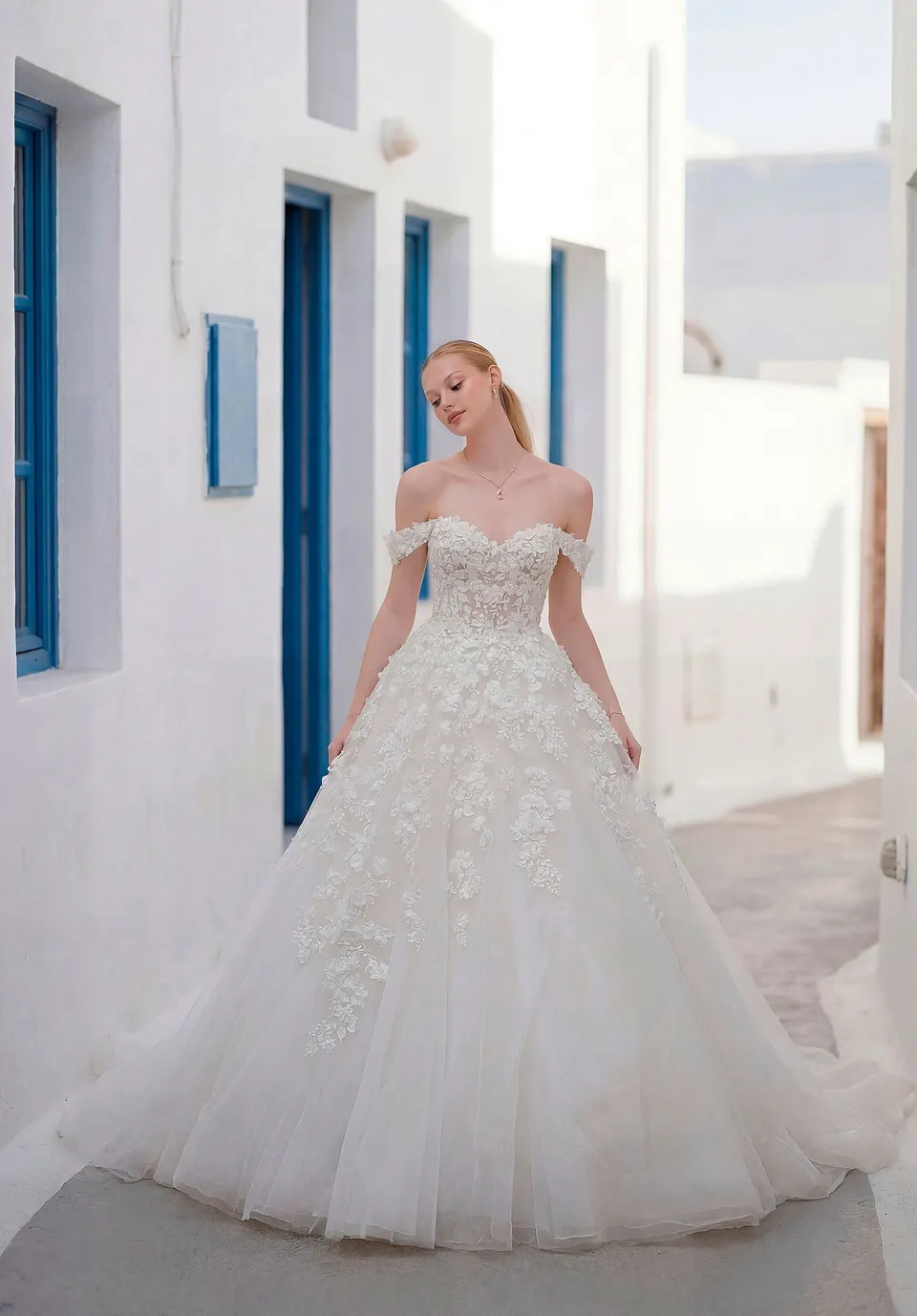 morilee-telah-brautkleid-t-ll-prinzessin-mit-bl-ten-spitze image 1