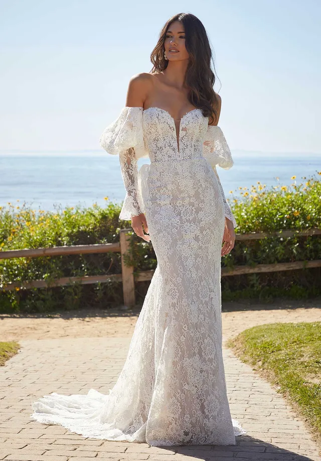 morilee-luciana-brautkleid-fit-flare-aus-alencon-spitze image 1