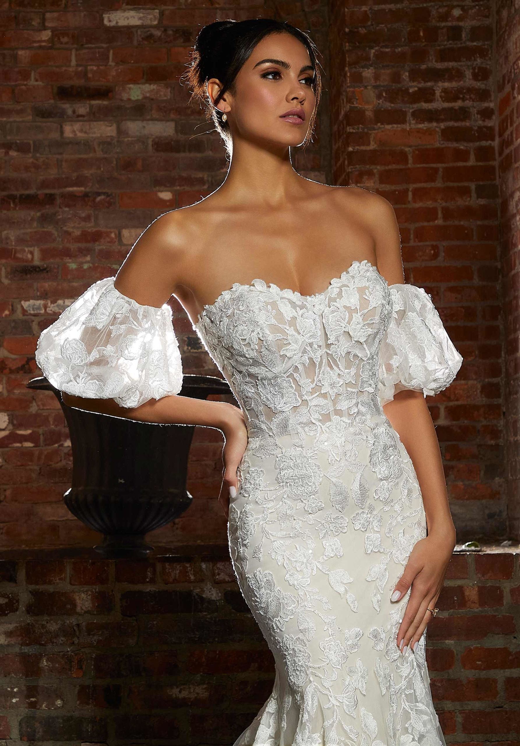 morilee-hazel-fit-flare-brautkleid-mit-abnehmbaren-pouf-rmeln image 2