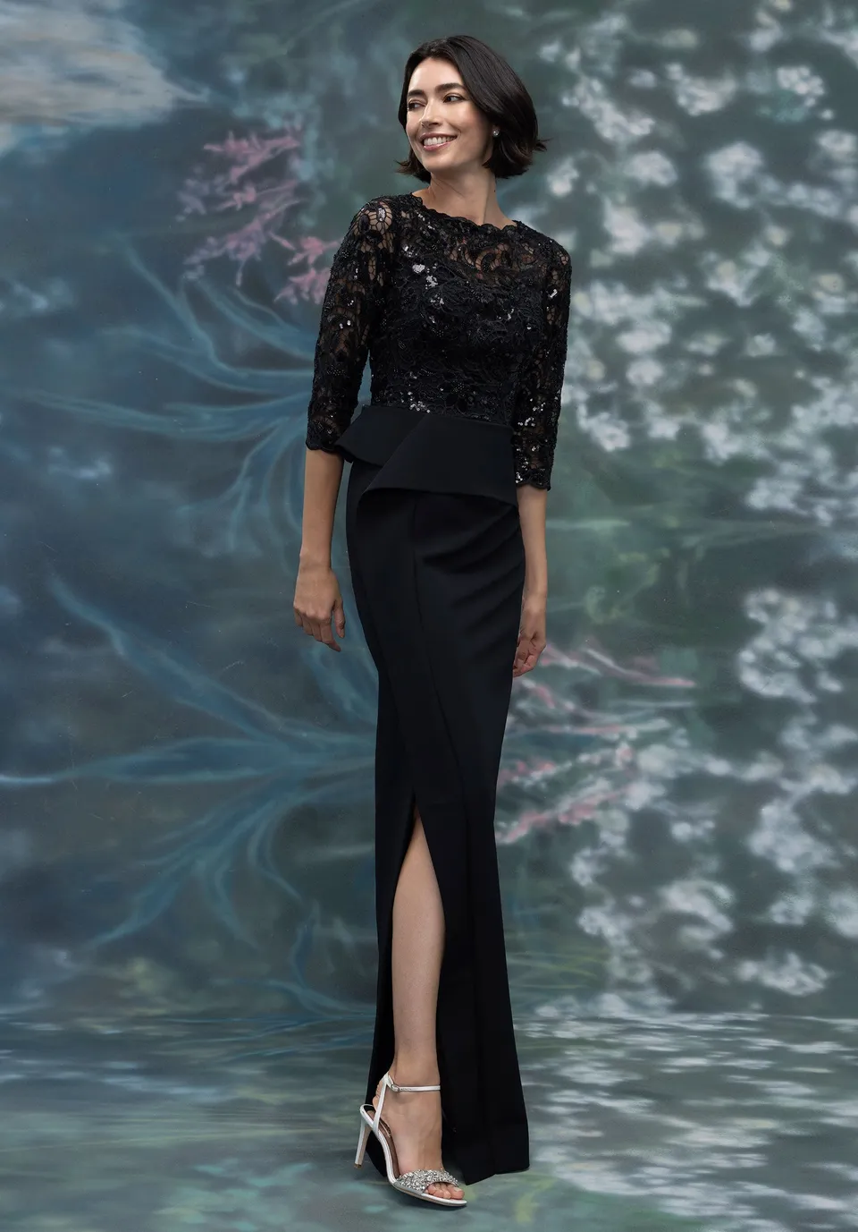 morilee-perlen-spitzen-peplum-abendkleid image 1