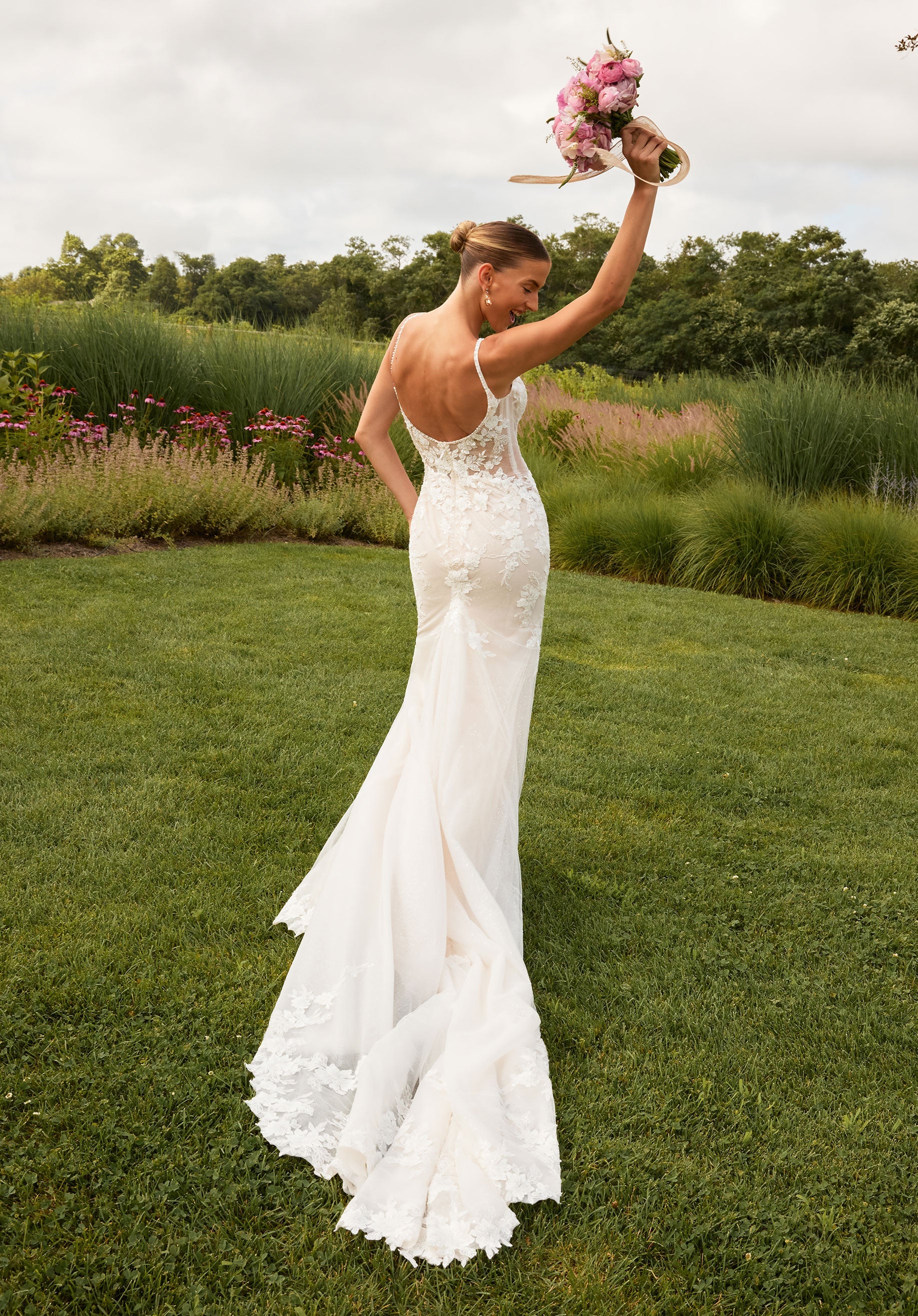 morilee-sinclair-brautkleid-fit-flare-mit-plunge-ausschnitt image 6
