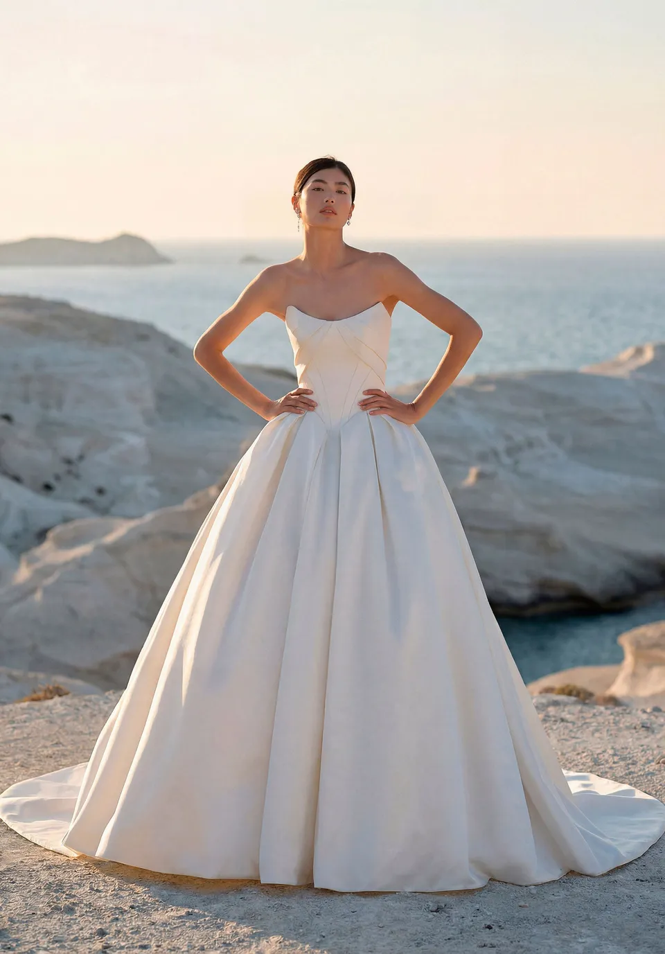 morilee-toulon-brautkleid-satin-mit-taschen image 1
