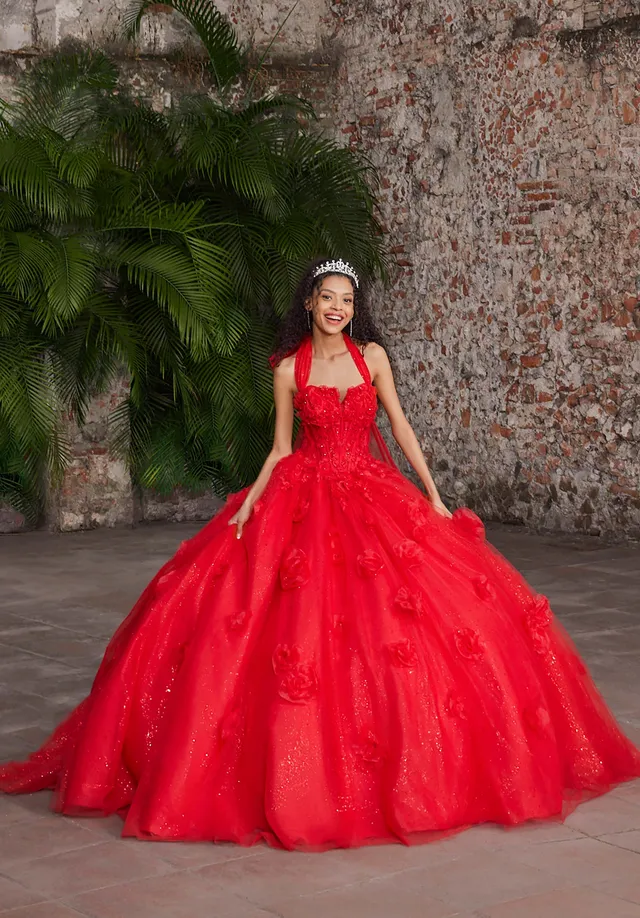 morilee-anastasia-quincea-era-kleid-mit-halter-und-rosetten image 1