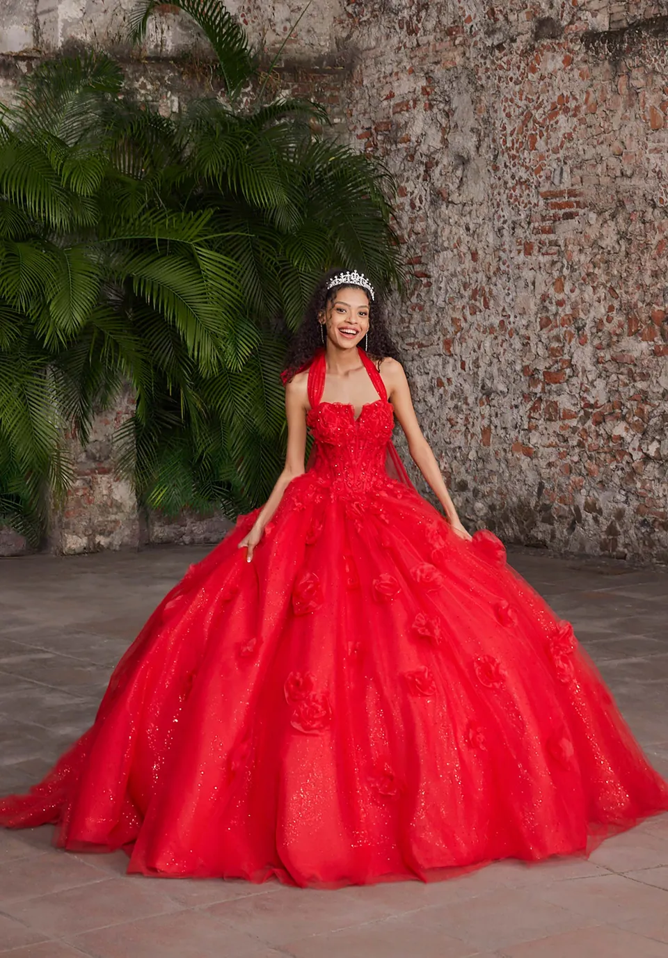 morilee-anastasia-quincea-era-kleid-mit-halter-und-rosetten image 1