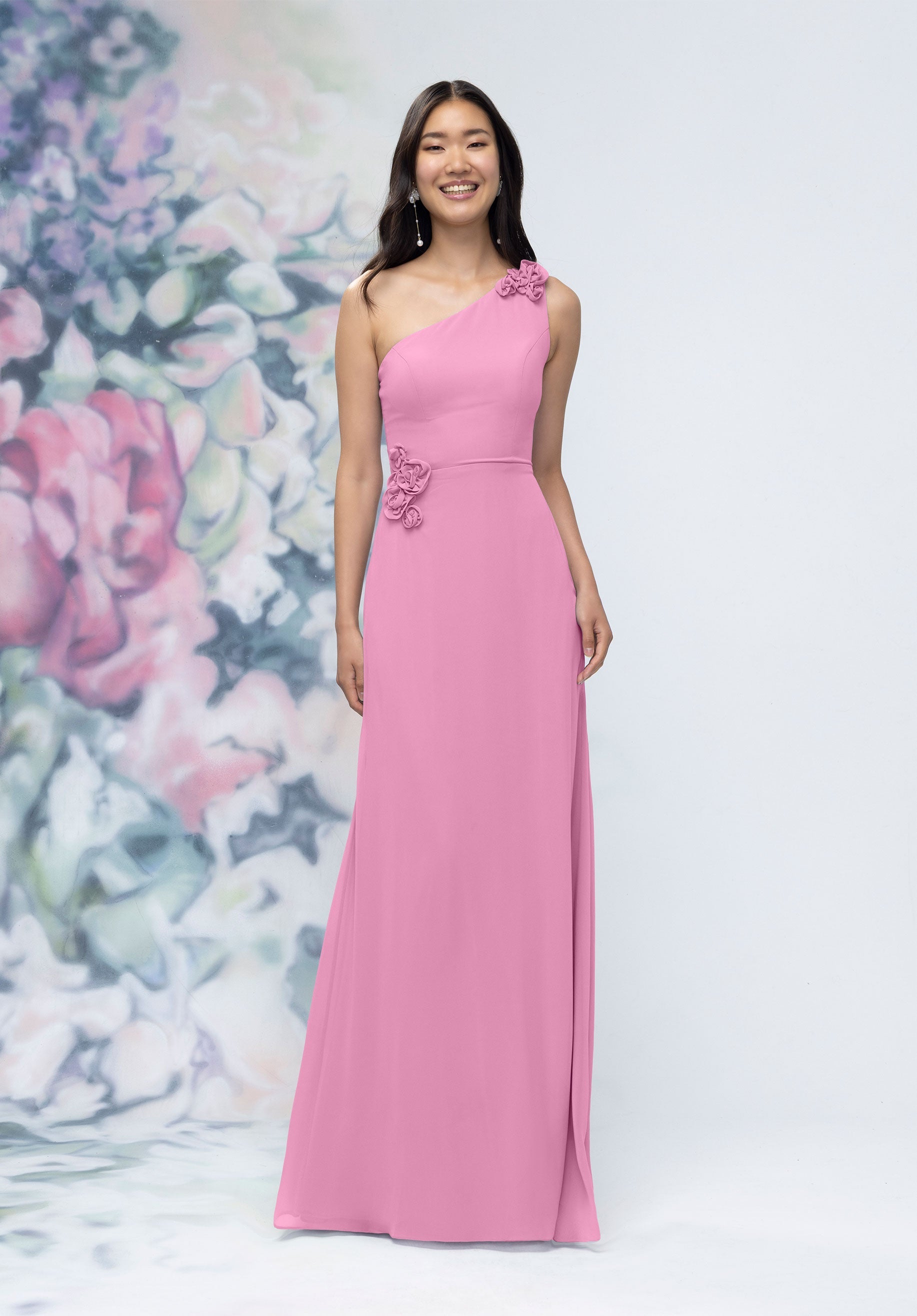 morilee-one-shoulder-chiffon-brautjungfernkleid-mit-3d-blumen image 8