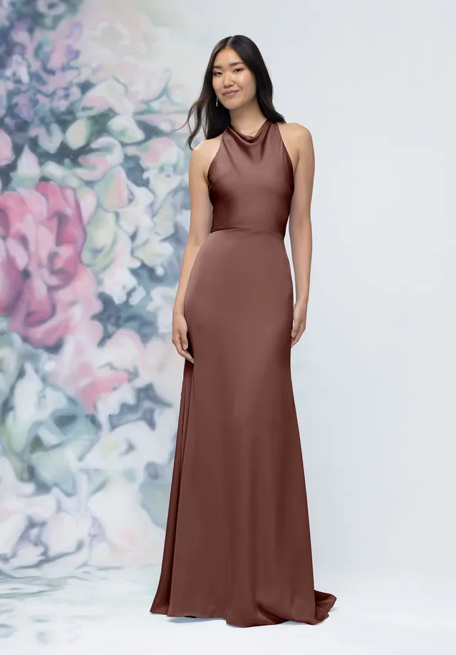 morilee-halter-neck-luxe-satin-brautjungfernkleid-mit-offenem-r-cken image 1