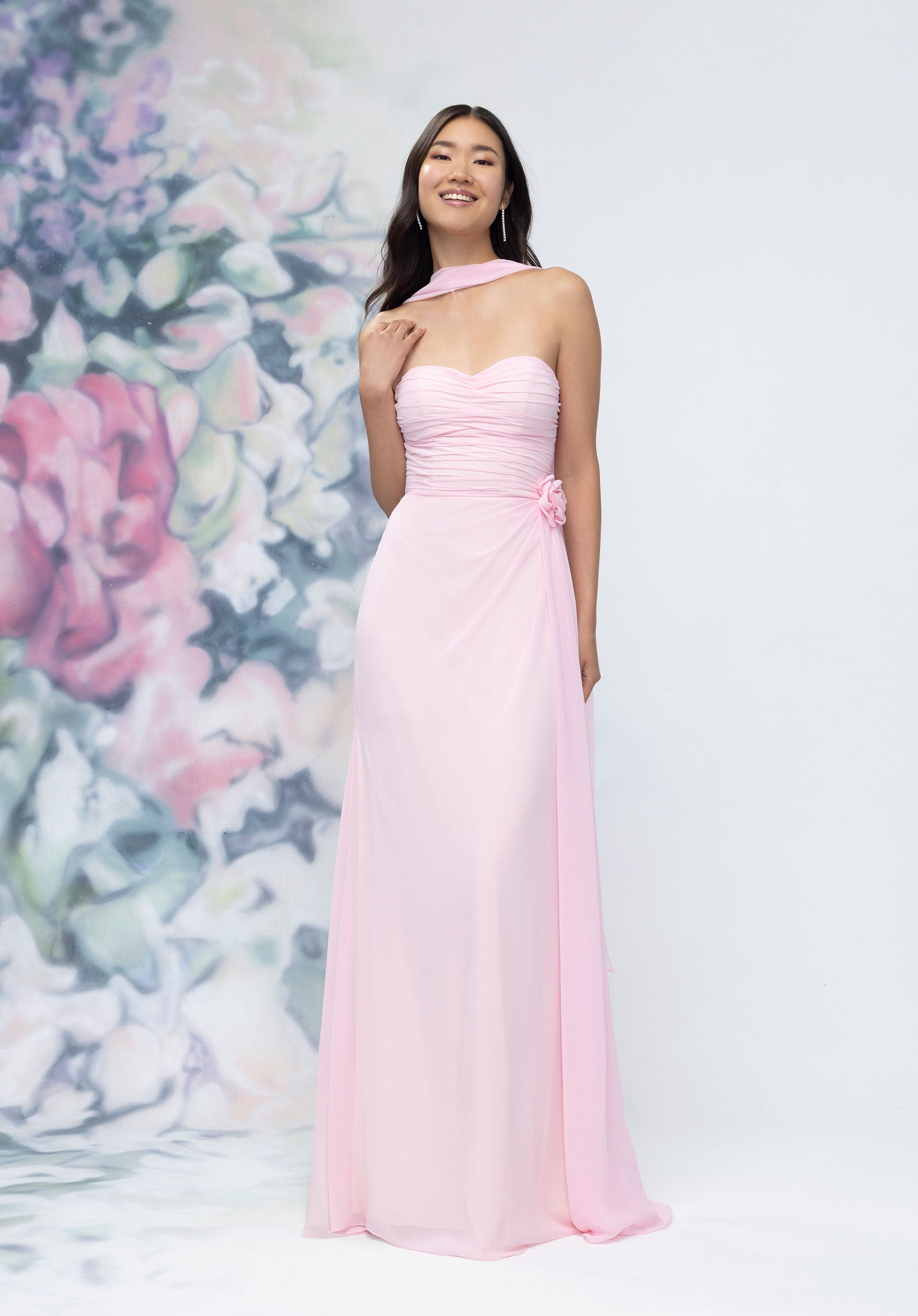 morilee-brautjungfernkleid-chiffon-sweetheart-mit-rosette image 3