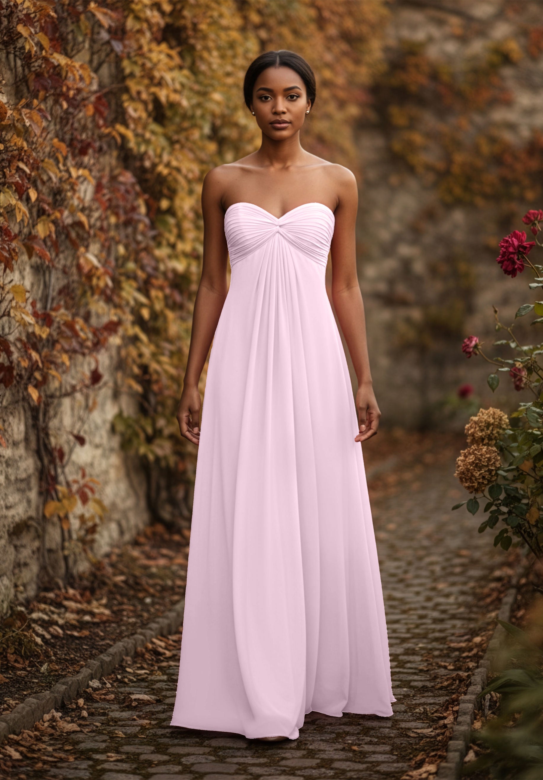 morilee-chiffon-brautjungfernkleid-mit-halstuch image 8