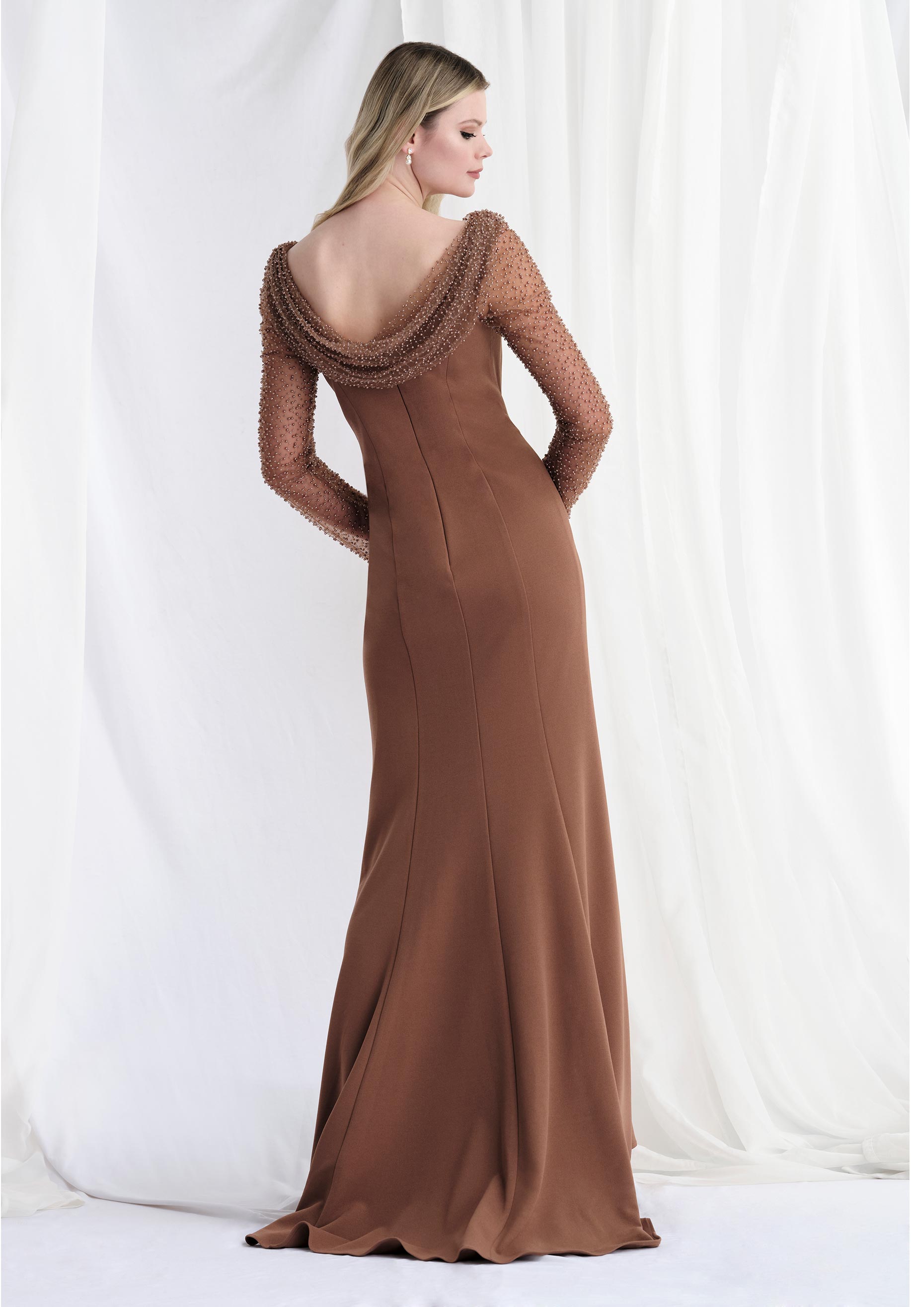 morilee-fit-and-flare-abendkleid-stretch-crepe-wasserfall-ausschnitt image 6