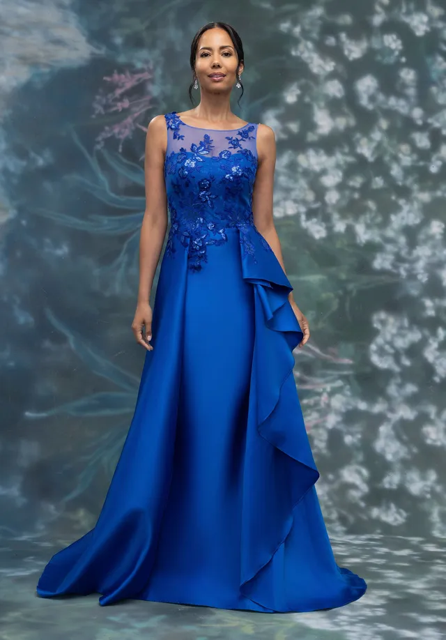 morilee-abendkleid-fit-flare-mikado-mit-r-schen-berrock image 1