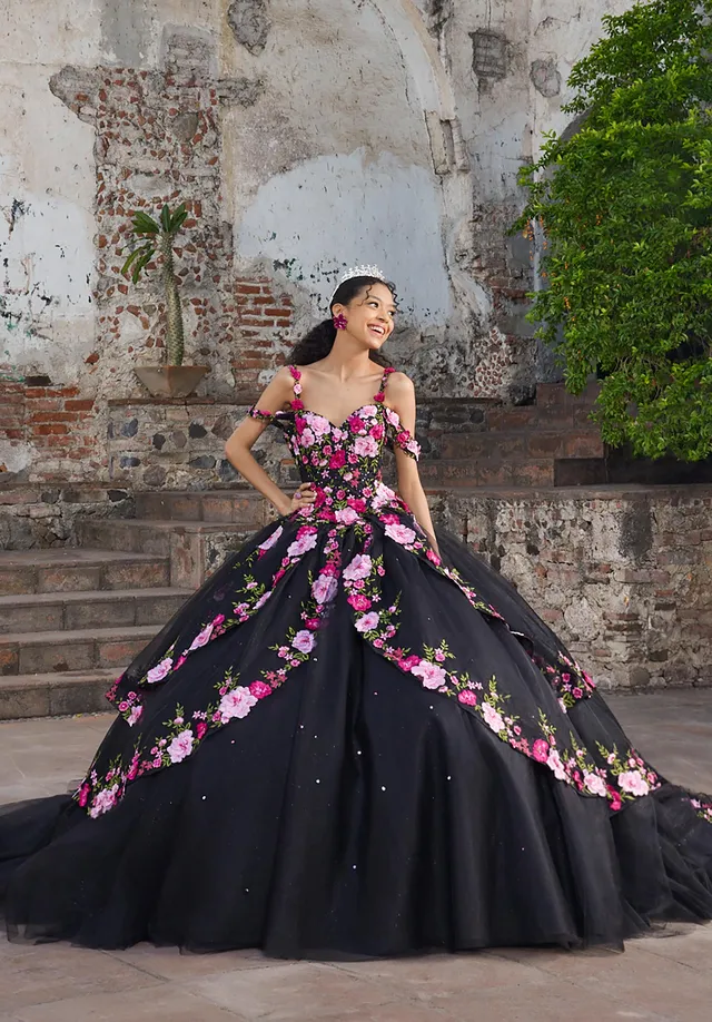 morilee-austyn-quincea-era-kleid-t-ll-mit-korsett-und-schleppe image 1