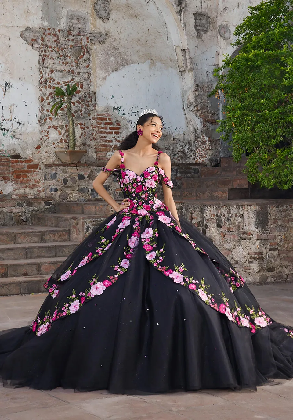 morilee-austyn-quincea-era-kleid-t-ll-mit-korsett-und-schleppe image 1