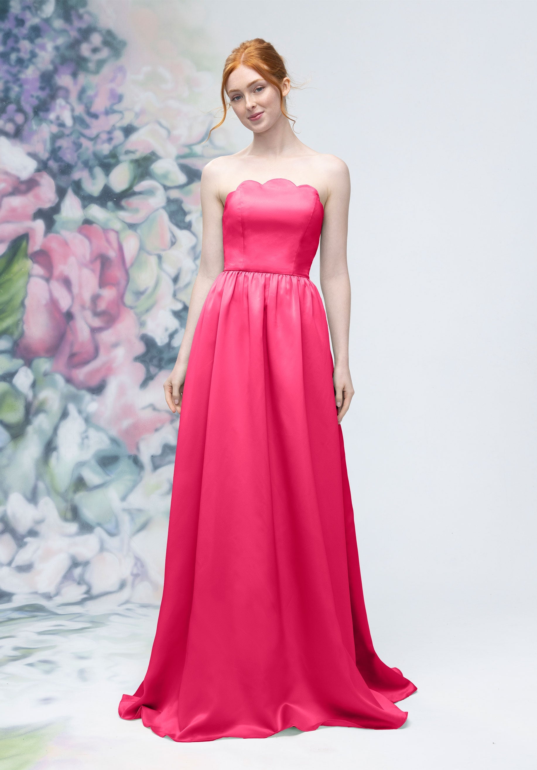 morilee-scallop-strapless-satin-a-linie-brautjungfernkleid image 6