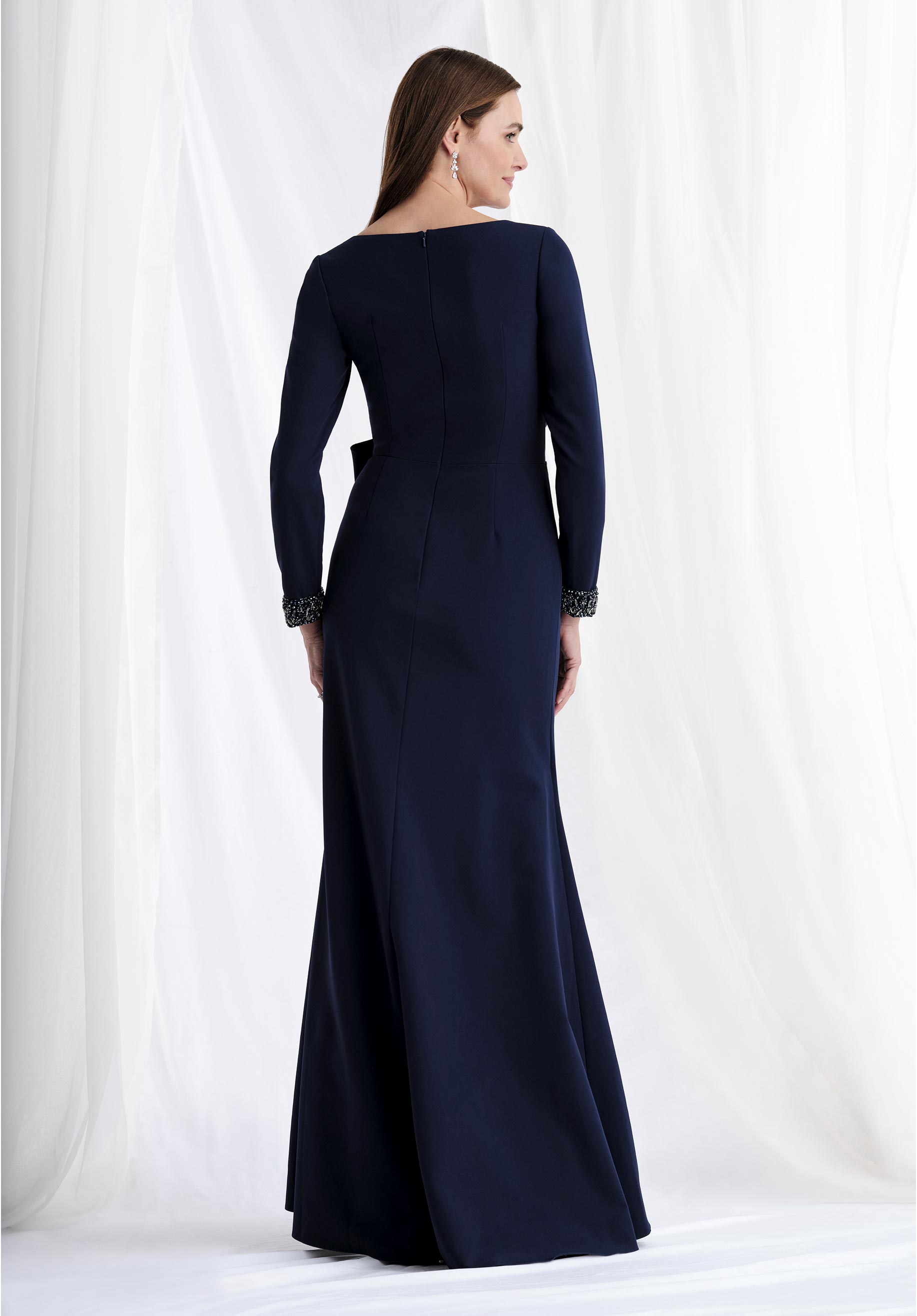 morilee-scuba-knit-fit-and-flare-abendkleid-mit-schleife image 5
