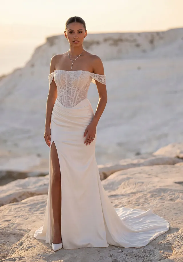 morilee-topaz-brautkleid-meerjungfrau-crepe image 1