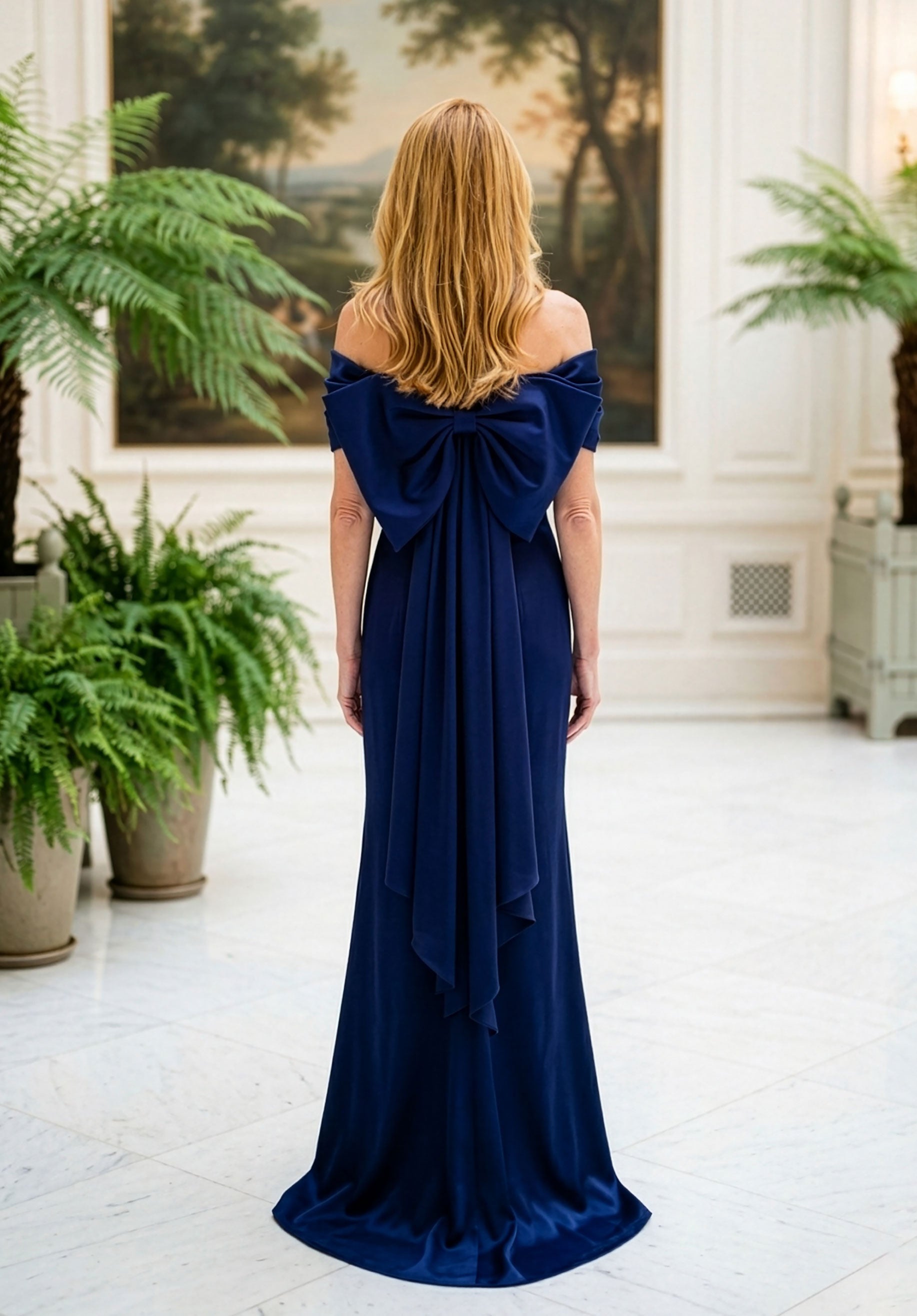 morilee-satin-abendkleid-off-shoulder-sheath-mit-schleifenr-cken image 3