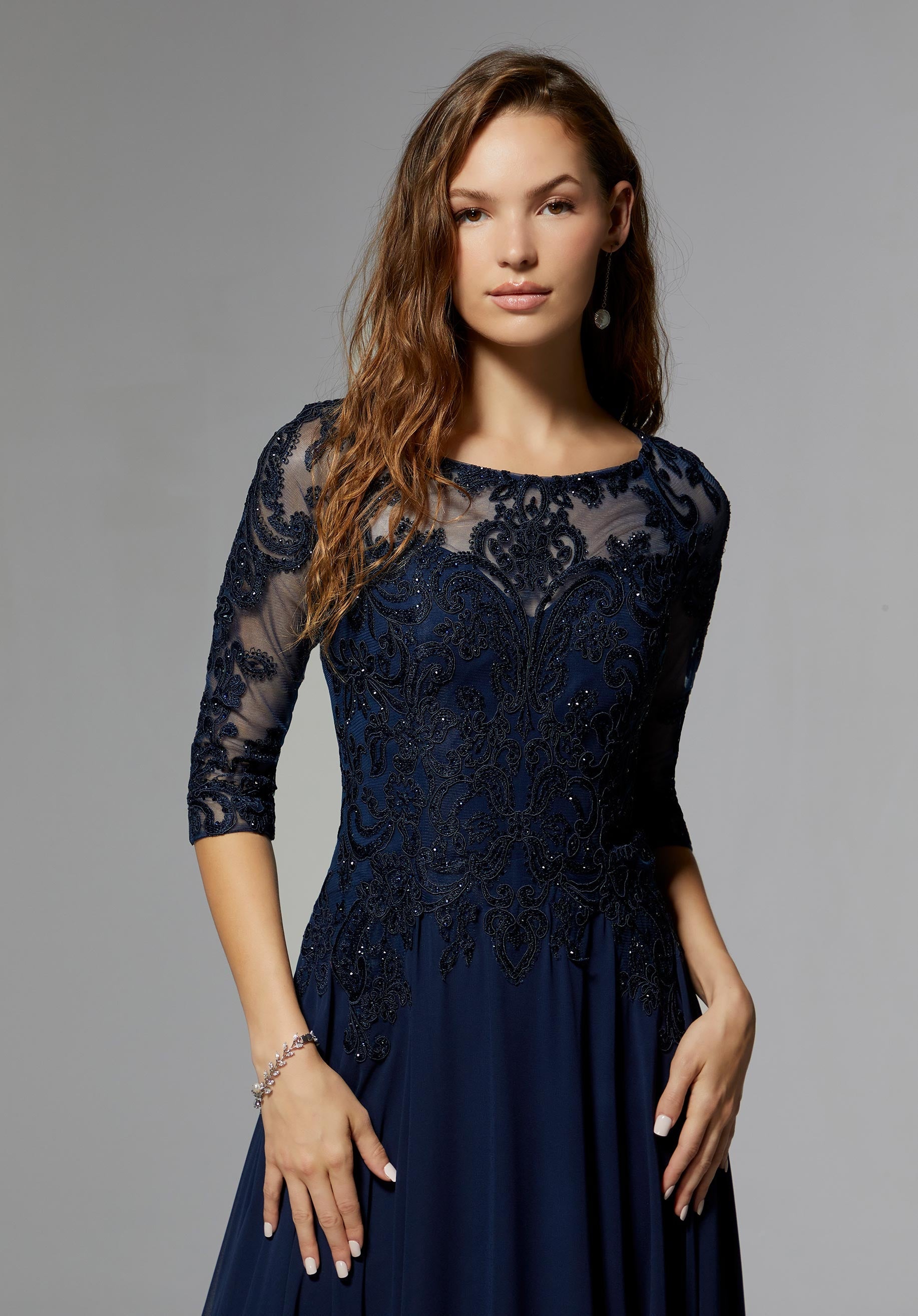 morilee-mother-of-the-occasion-kleid-chiffon-mit-perlen-und-3-4-arm image 2