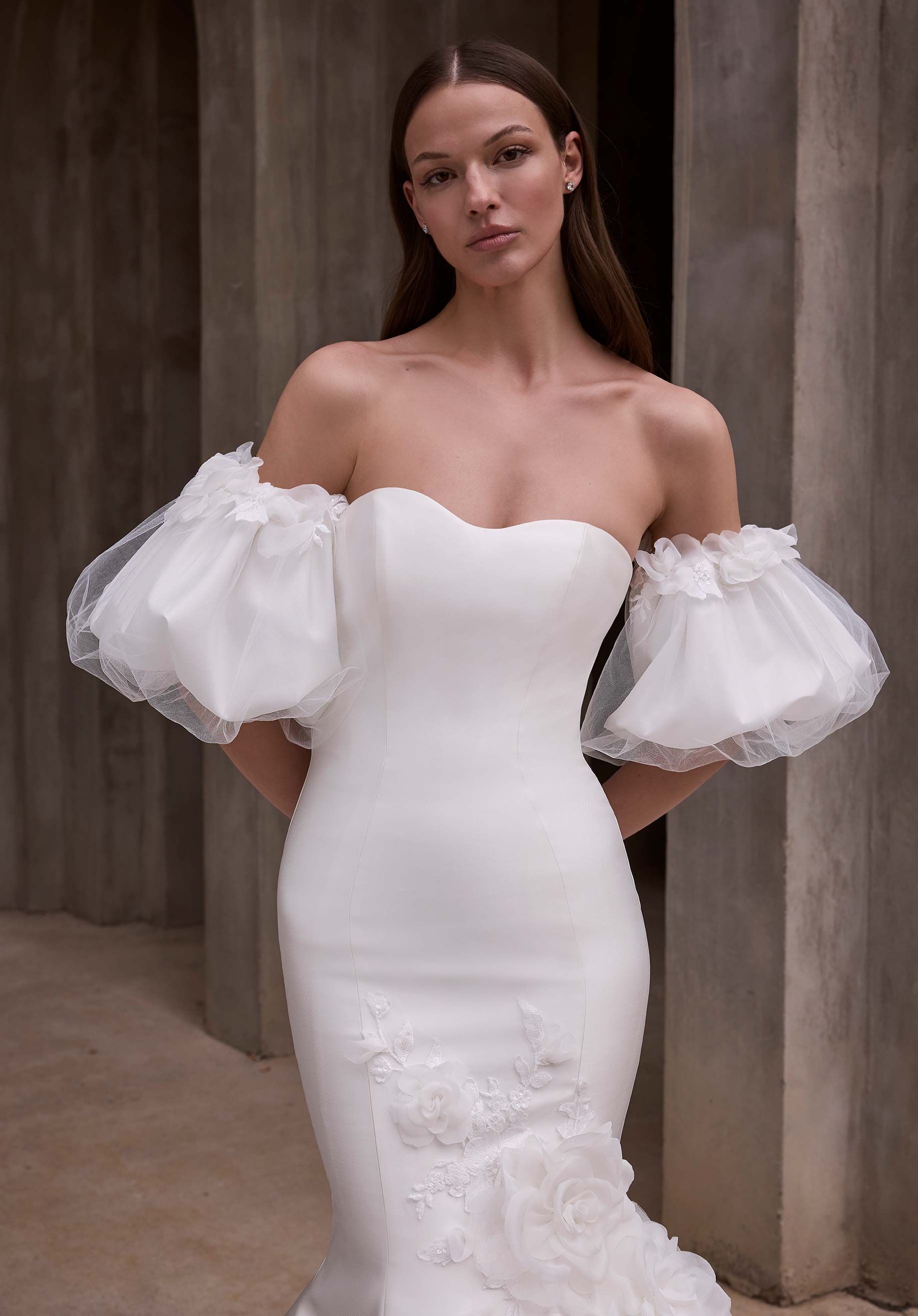morilee-aelina-brautkleid-fit-flare-mikado-mit-puff-rmeln image 3