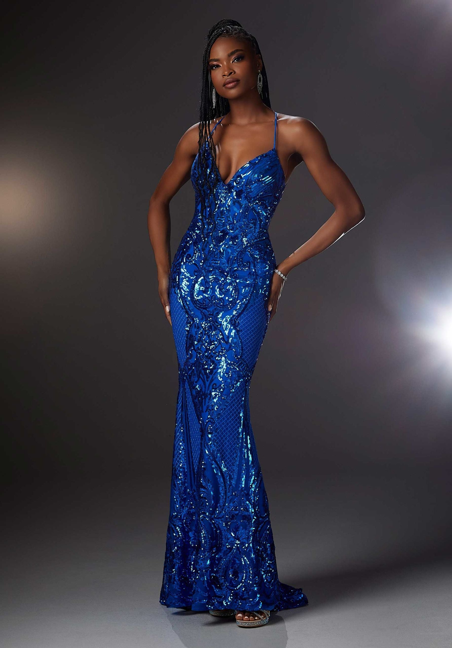 morilee-sequin-fitted-promkleid-party-fit-and-flare-mit-kreuzr-cken image 8