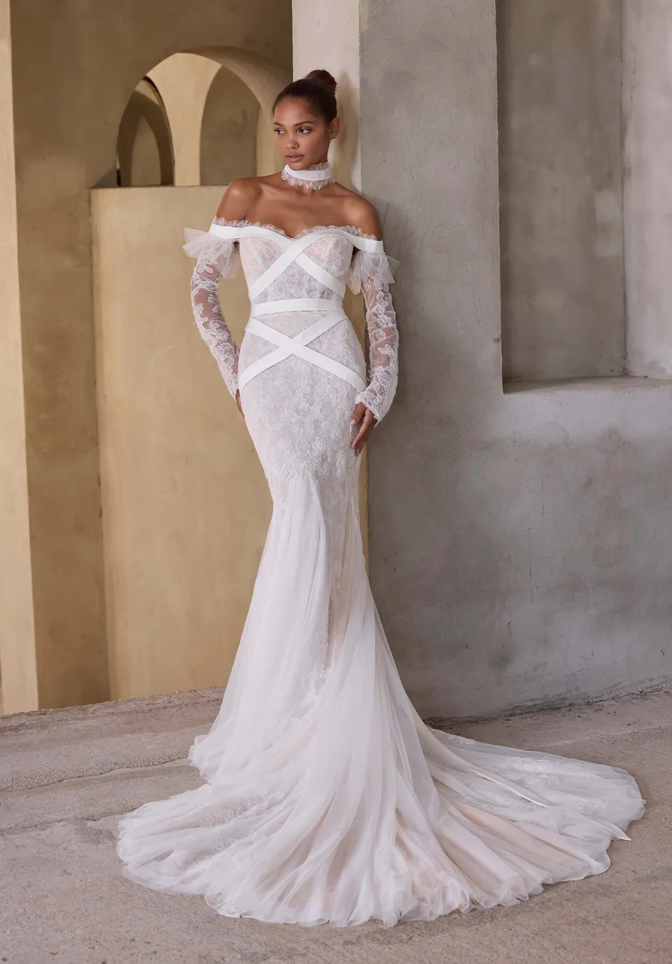 morilee-chymera-brautkleid-fit-flare-aus-chantilly-spitze image 1