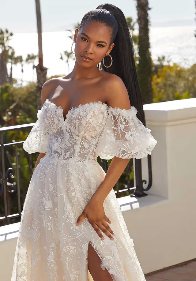 morilee-pouf-sleeves-puff-rmel-mit-3d-blumen image 1