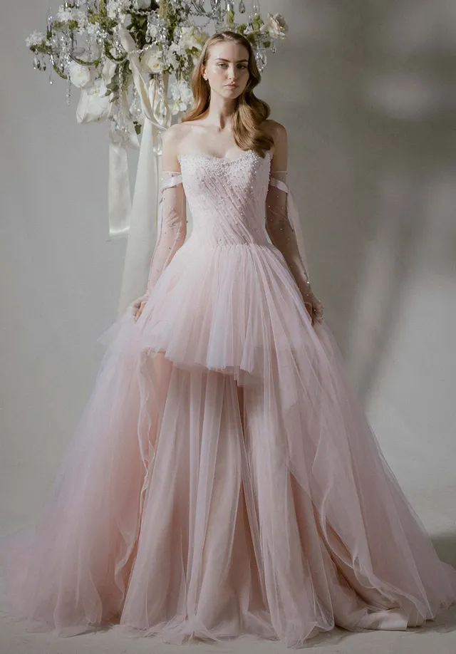 morilee-sol-ne-brautkleid-hi-low-mit-t-ll-und-unterrock image 1