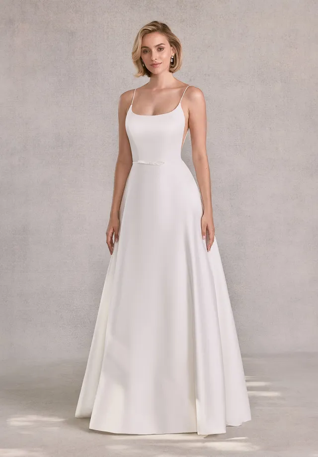 morilee-scotlyn-satin-a-linie-brautkleid-mit-schleife-und-schleppe image 1