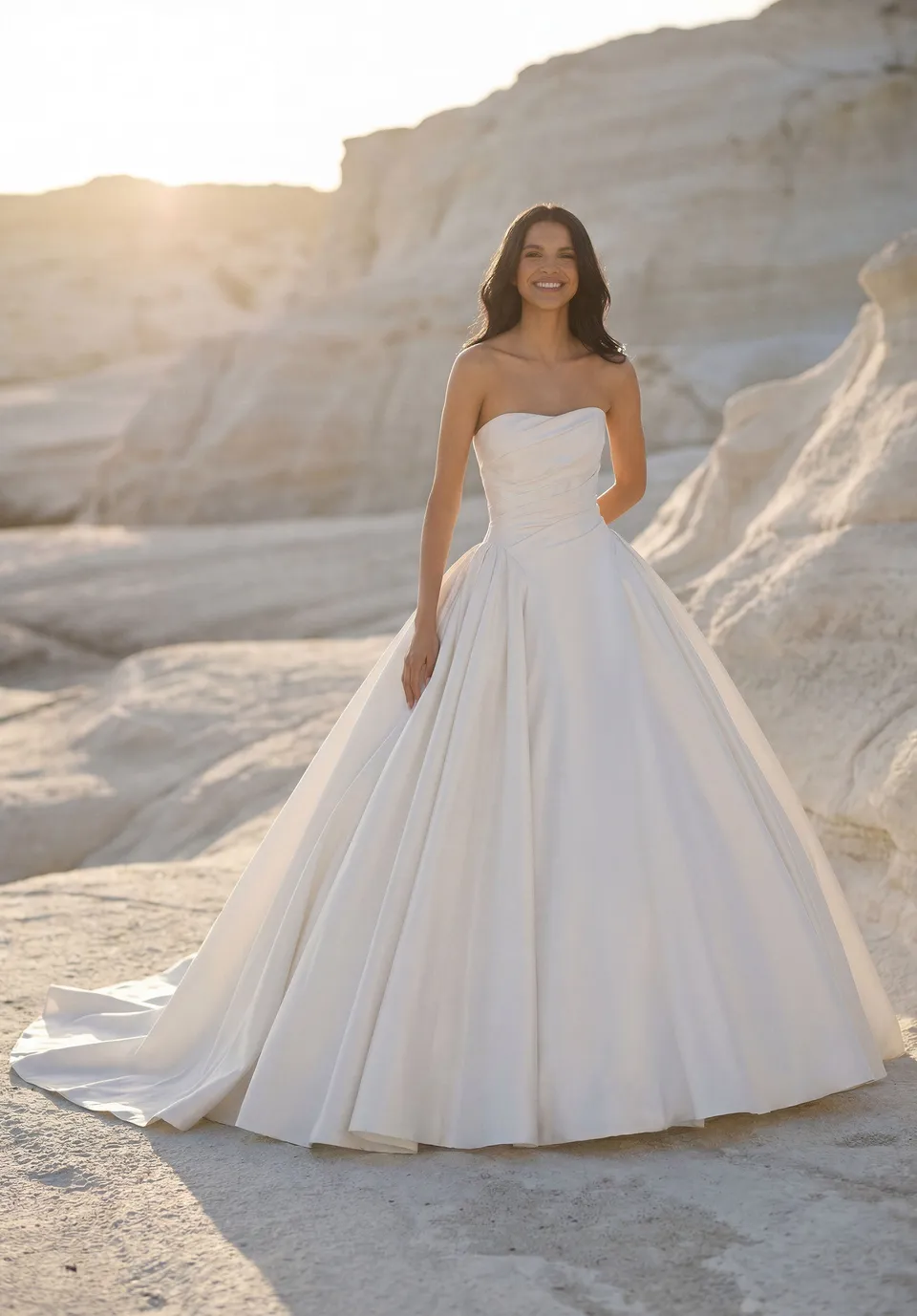 morilee-tinsley-brautkleid-satin-mit-drapierung image 1