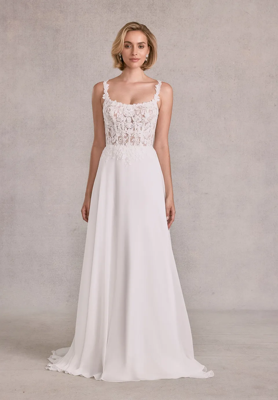 morilee-senna-brautkleid-a-linie-aus-wildflower-kollektion-florale-spitze-chiffo image 1