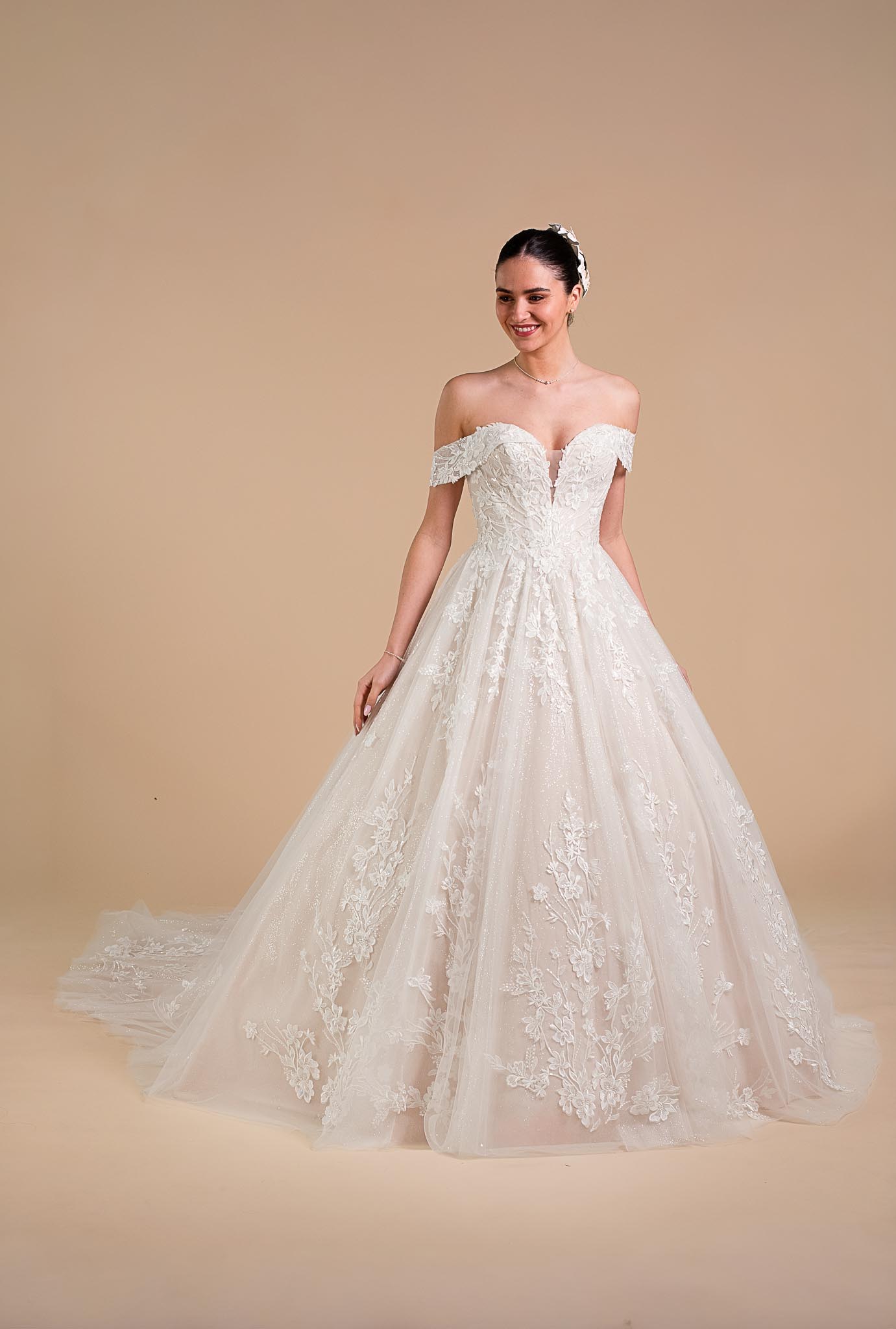 eglantine-imagine-brautkleid-in-ivoire-ros-ivoire-und-wei-gr-34-70 image 1
