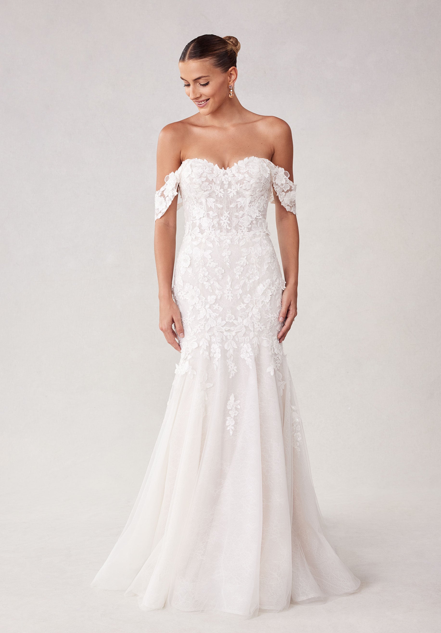 morilee-sylvie-brautkleid-fit-and-flare-mit-corsage-und-rmeln image 1