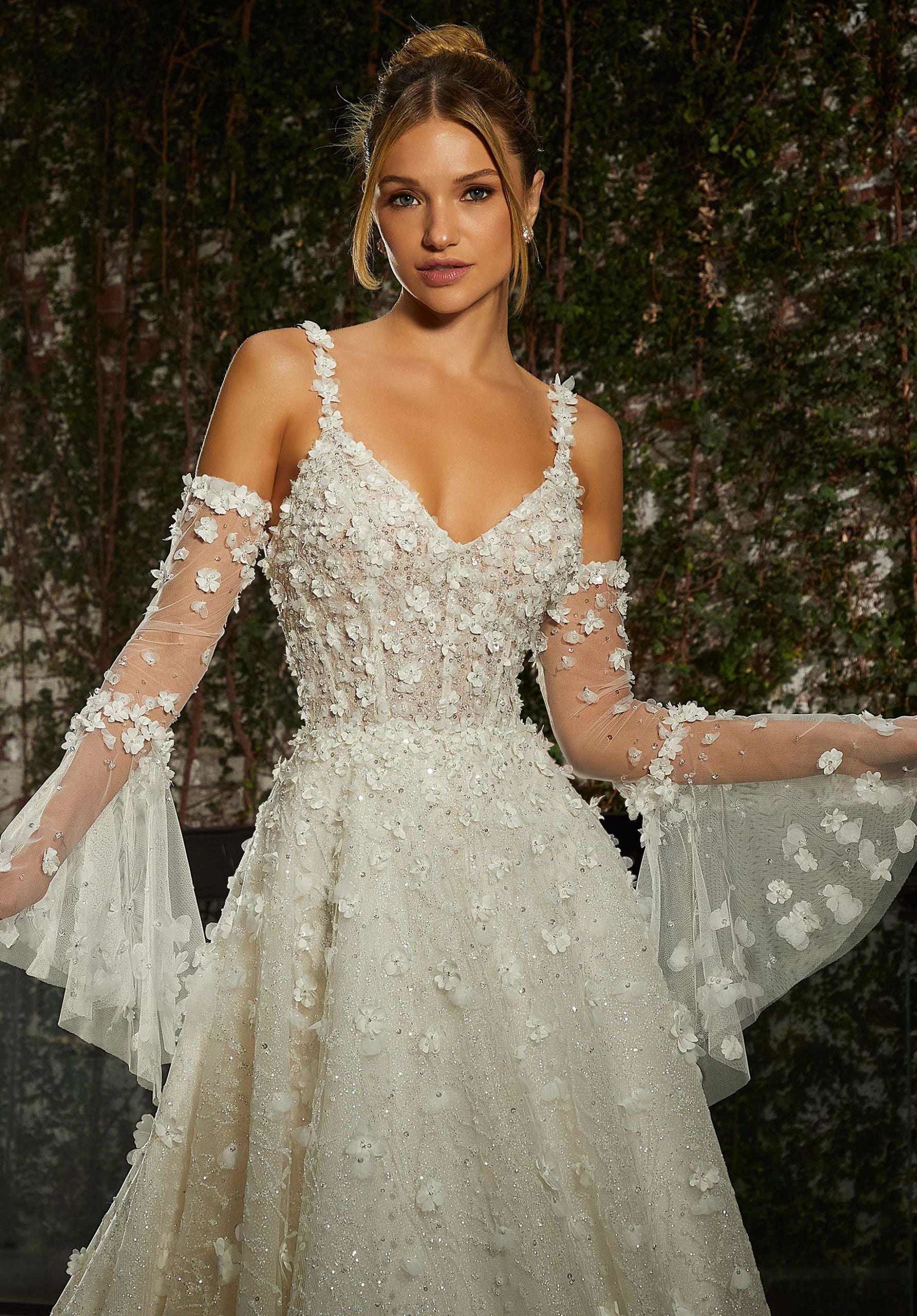 morilee-harmonia-brautkleid-a-linie-mit-glitzer-t-ll-und-glocke-rmeln image 2