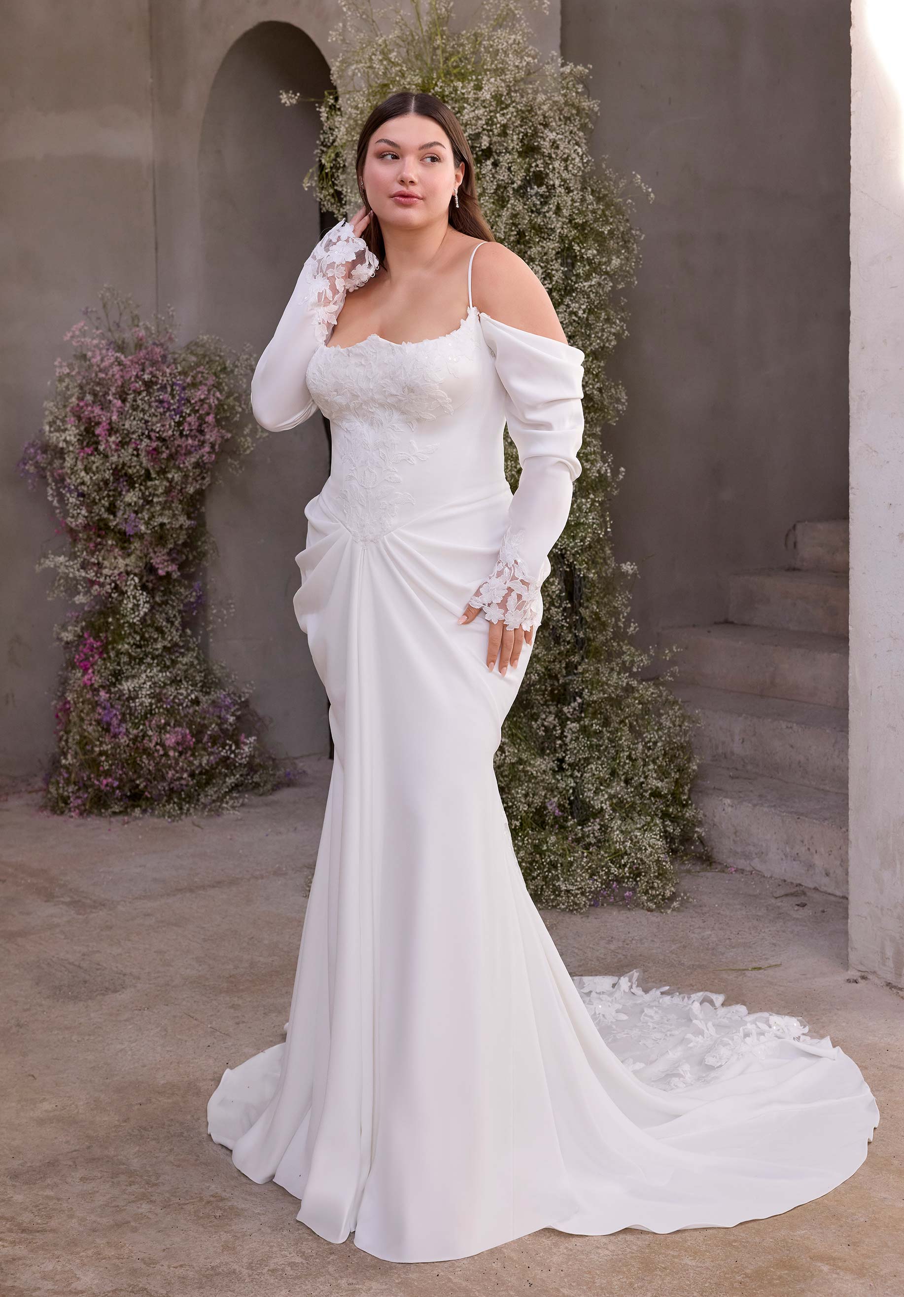 morilee-valeria-fit-and-flare-brautkleid-mit-rmeln image 3
