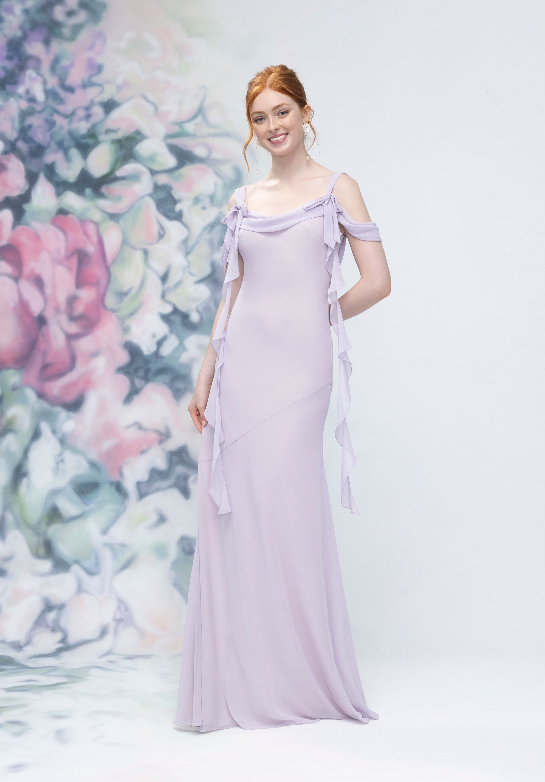 morilee-brautjungfernkleid-chiffon-bias-cut-mit-cowl image 1