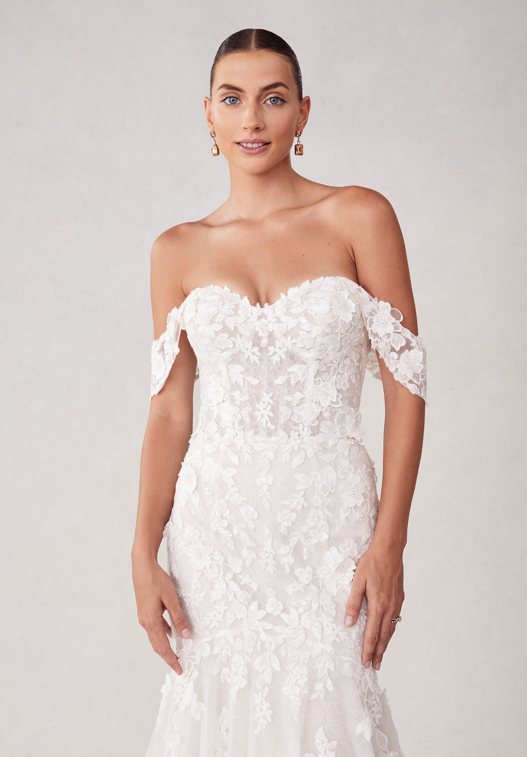 morilee-sylvie-brautkleid-fit-and-flare-mit-corsage-und-rmeln image 2