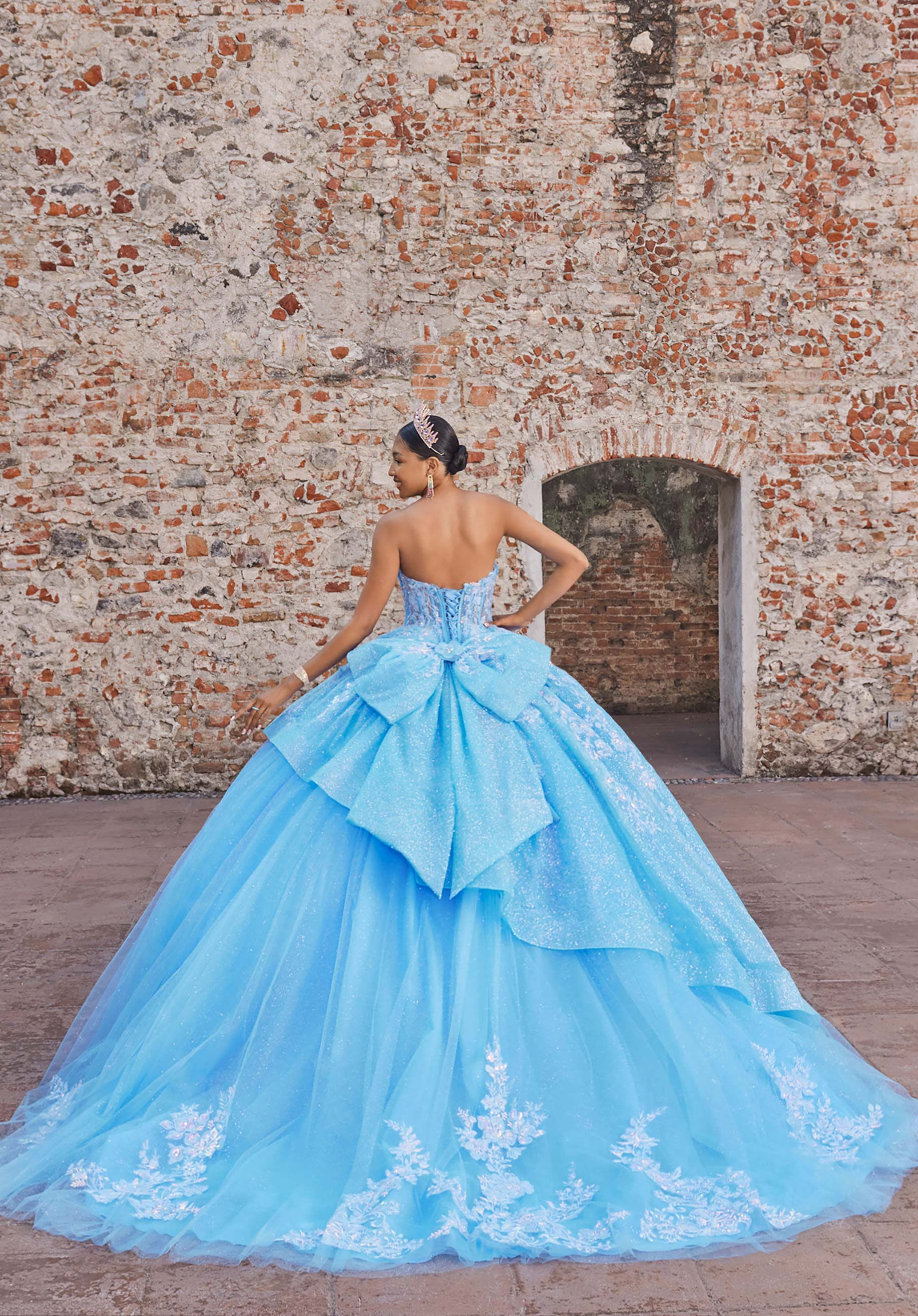 morilee-vizcaya-avery-quincea-era-kleid-glitzer-t-ll-mit-korsett image 3