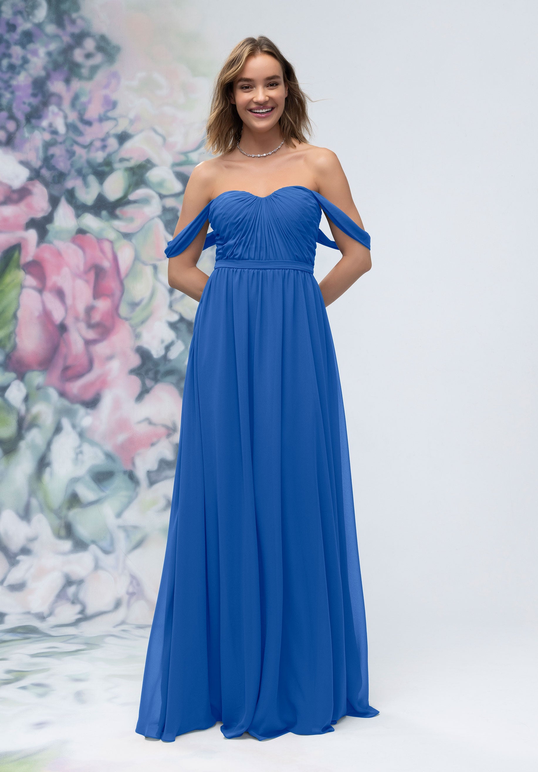 morilee-brautjungfernkleid-a-linie-chiffon-sweetheart-gerafft-off-shoulder image 5